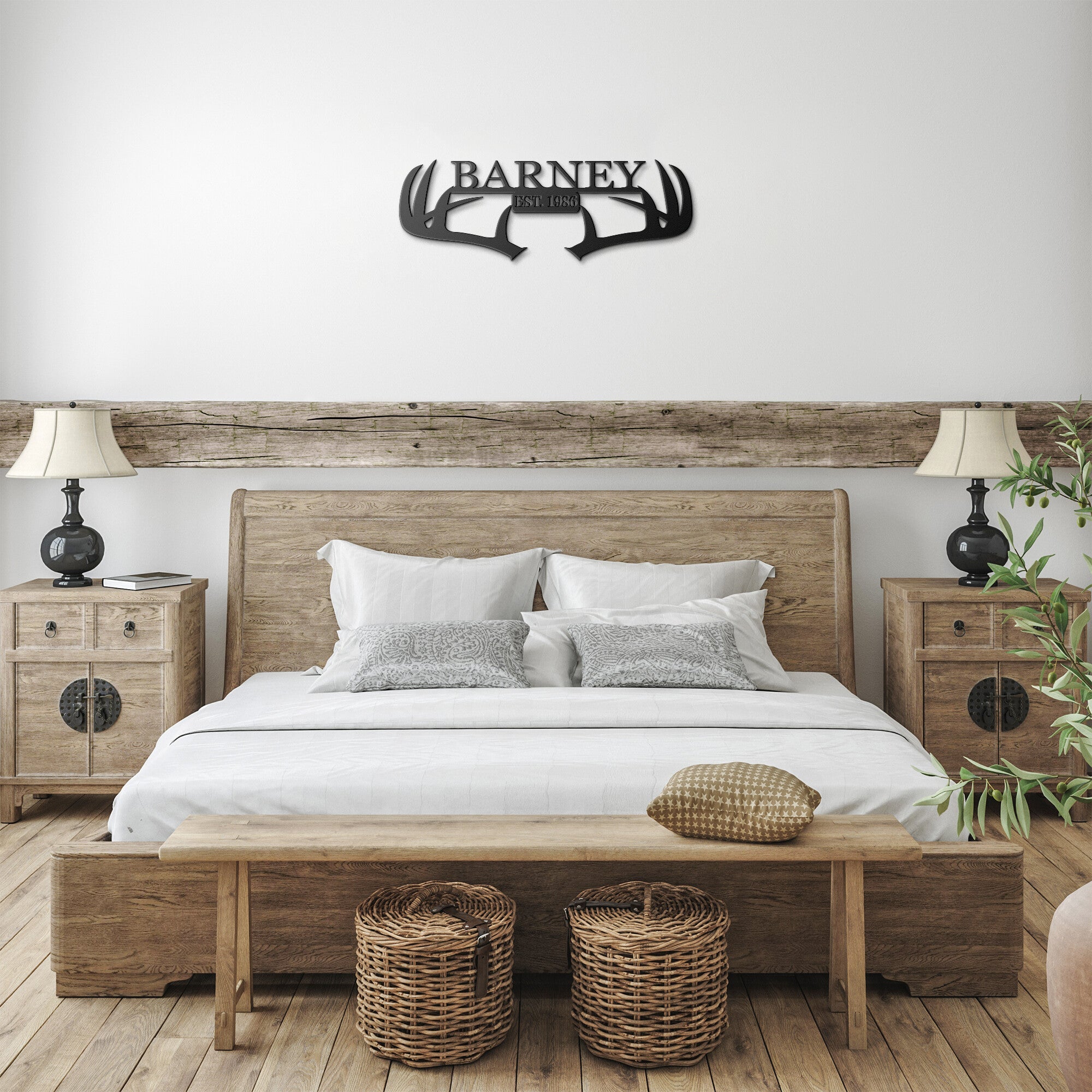 Personalized Antler Sign - Cool Metal Signs