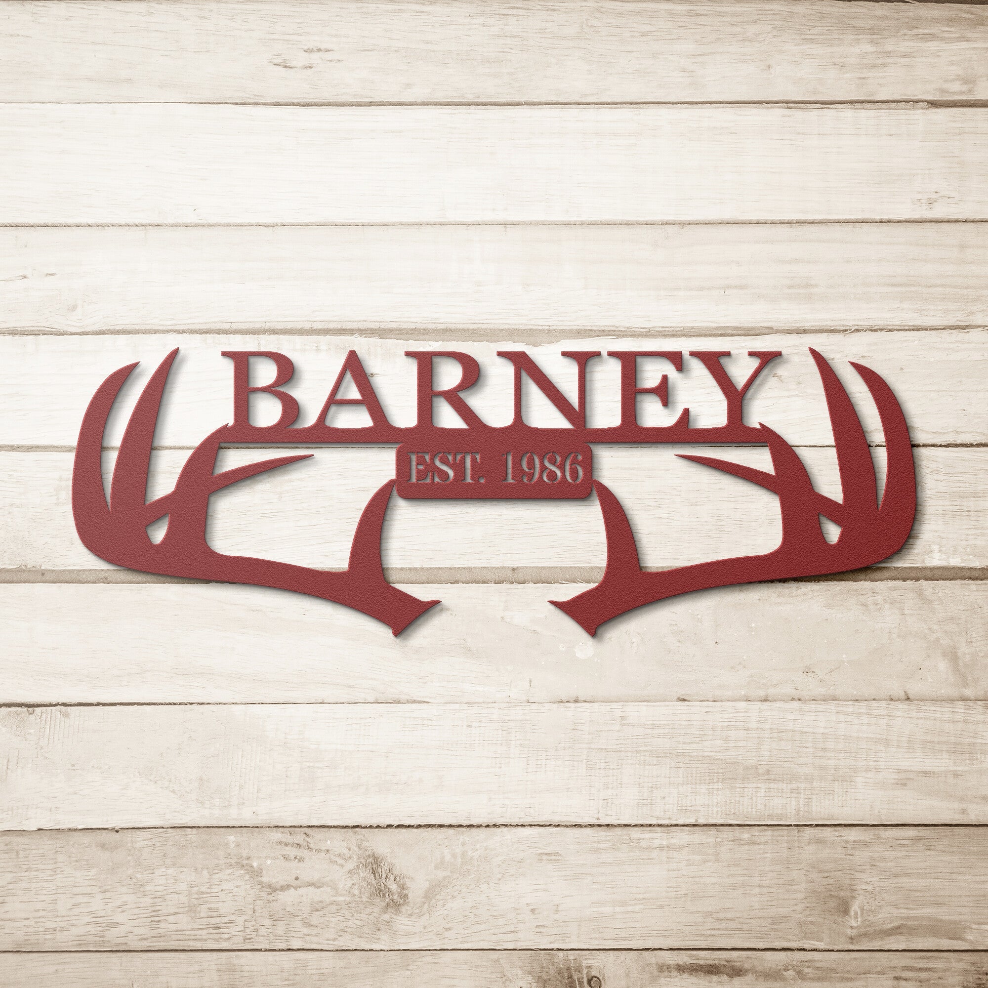 Personalized Antler Sign - Cool Metal Signs