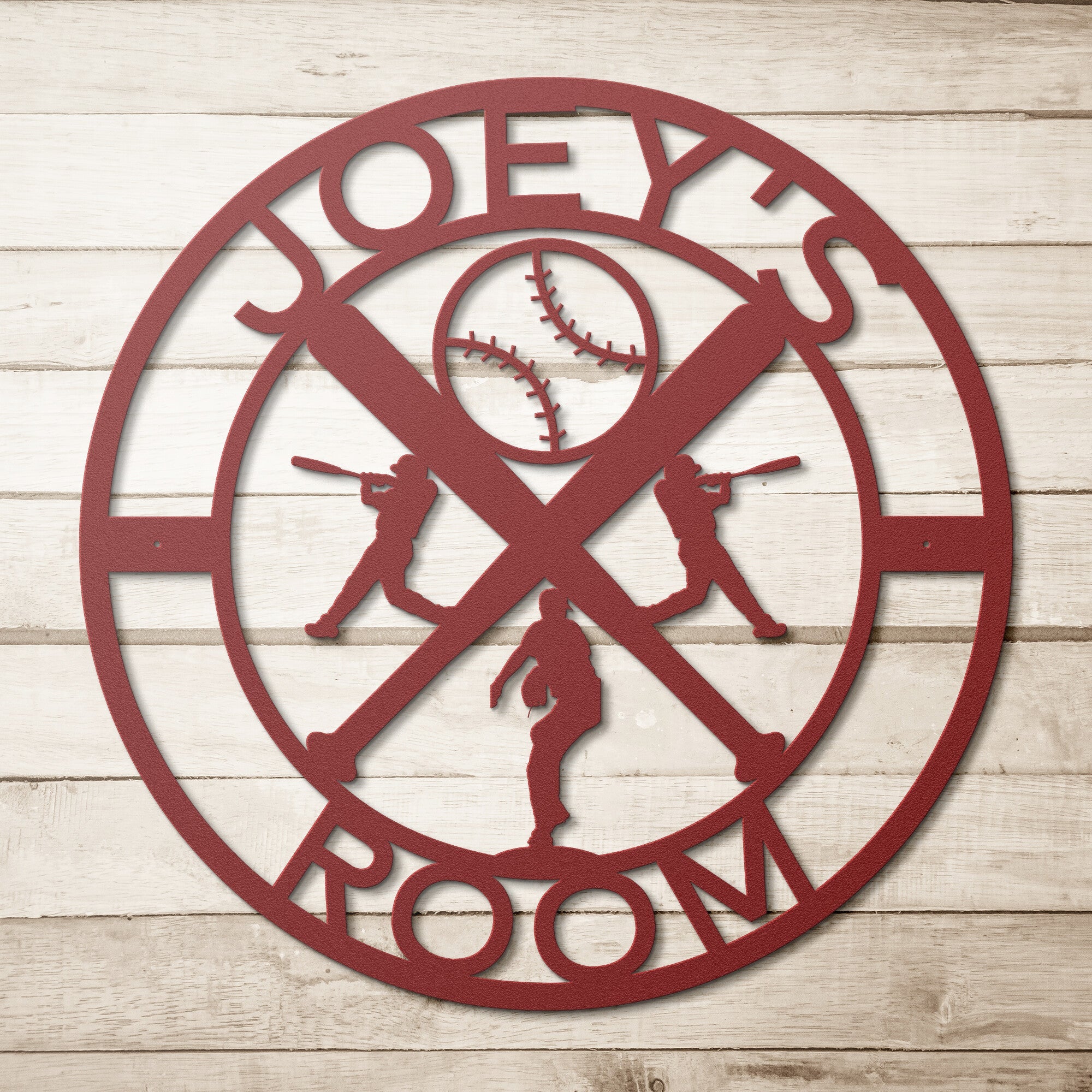 Personalized Baseball Sign - Cool Metal Signs