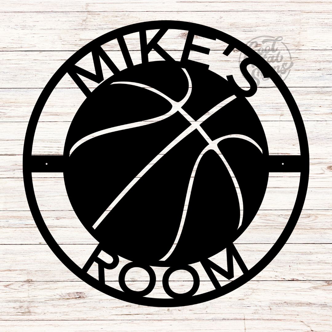 Personalized Basketball Sign - Cool Metal Signs
