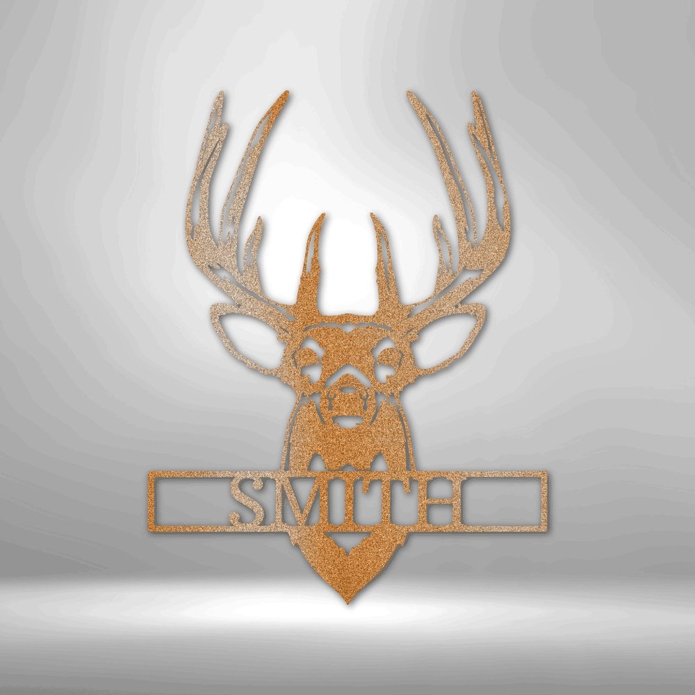 Personalized Buck Mount Monogram - Made in the USA - Cool Metal Signs