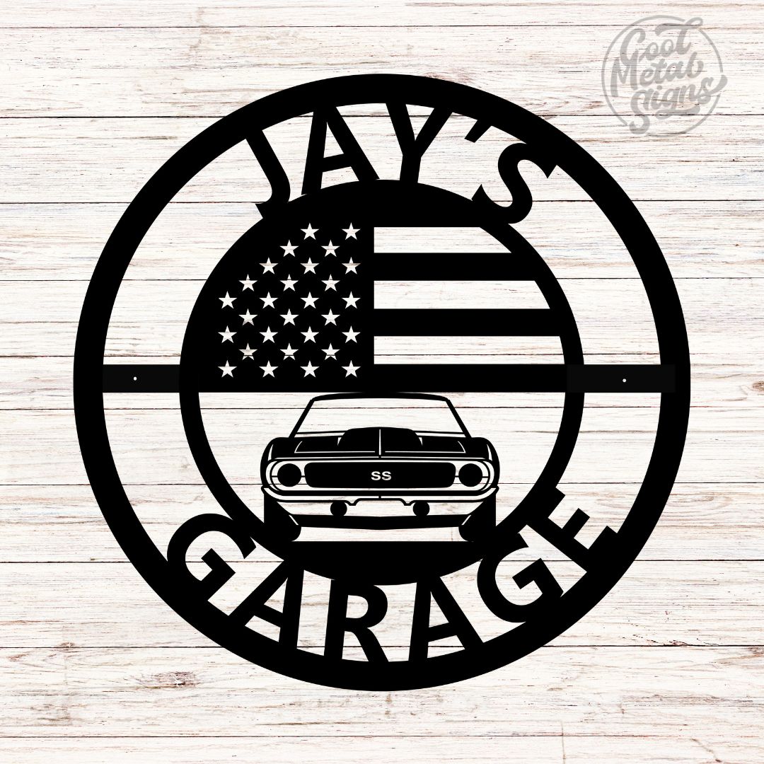 Personalized Camaro Garage Sign - Cool Metal Signs