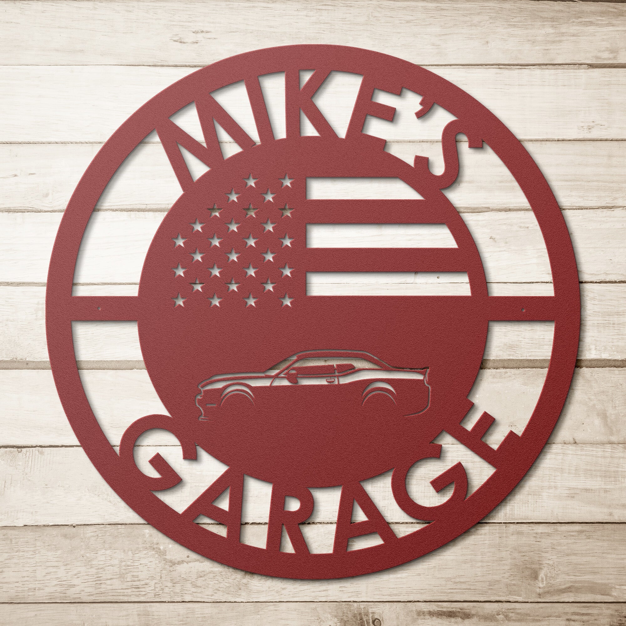 Personalized Challenger Garage Sign - Cool Metal Signs
