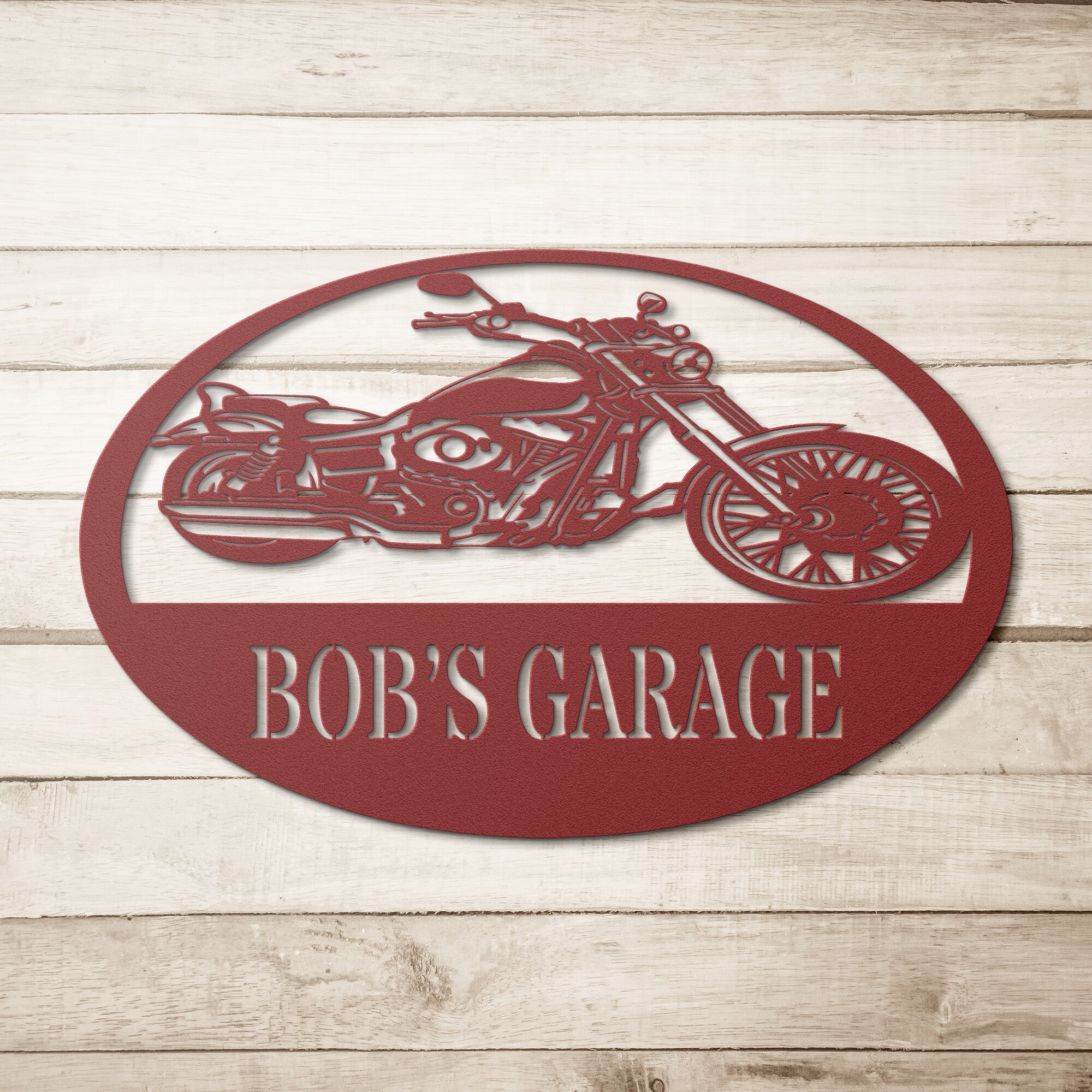 Personalized Chopper Motorcycle Sign - Cool Metal Signs
