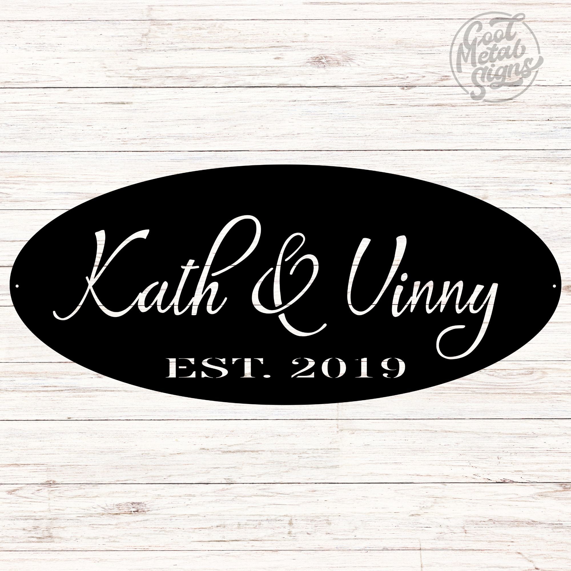 Personalized Couple Sign - Cool Metal Signs