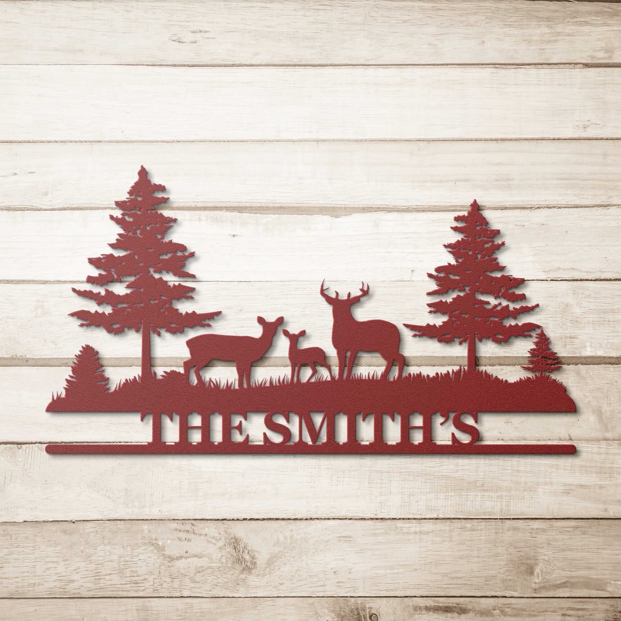 Personalized Deer in the Forest Sign - Cool Metal Signs