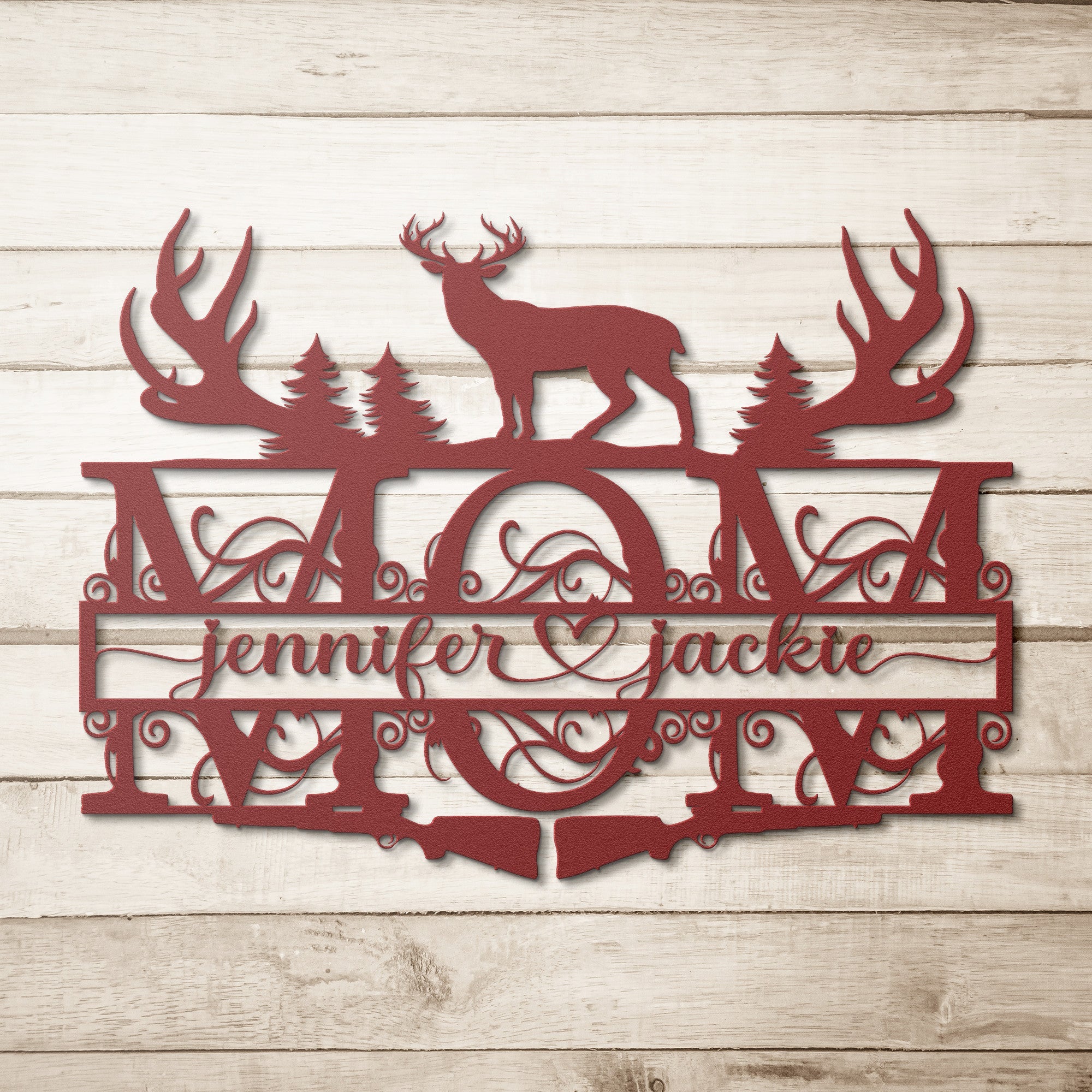 Personalized Deer Mom Sign - Cool Metal Signs