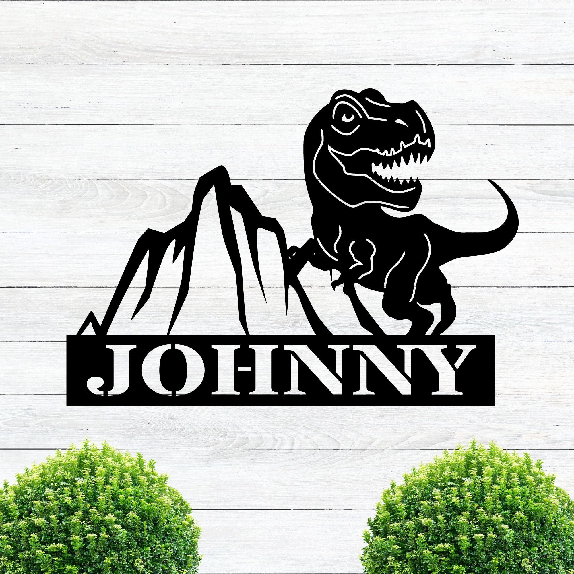 Personalized Dinosaur Sign - Cool Metal Signs