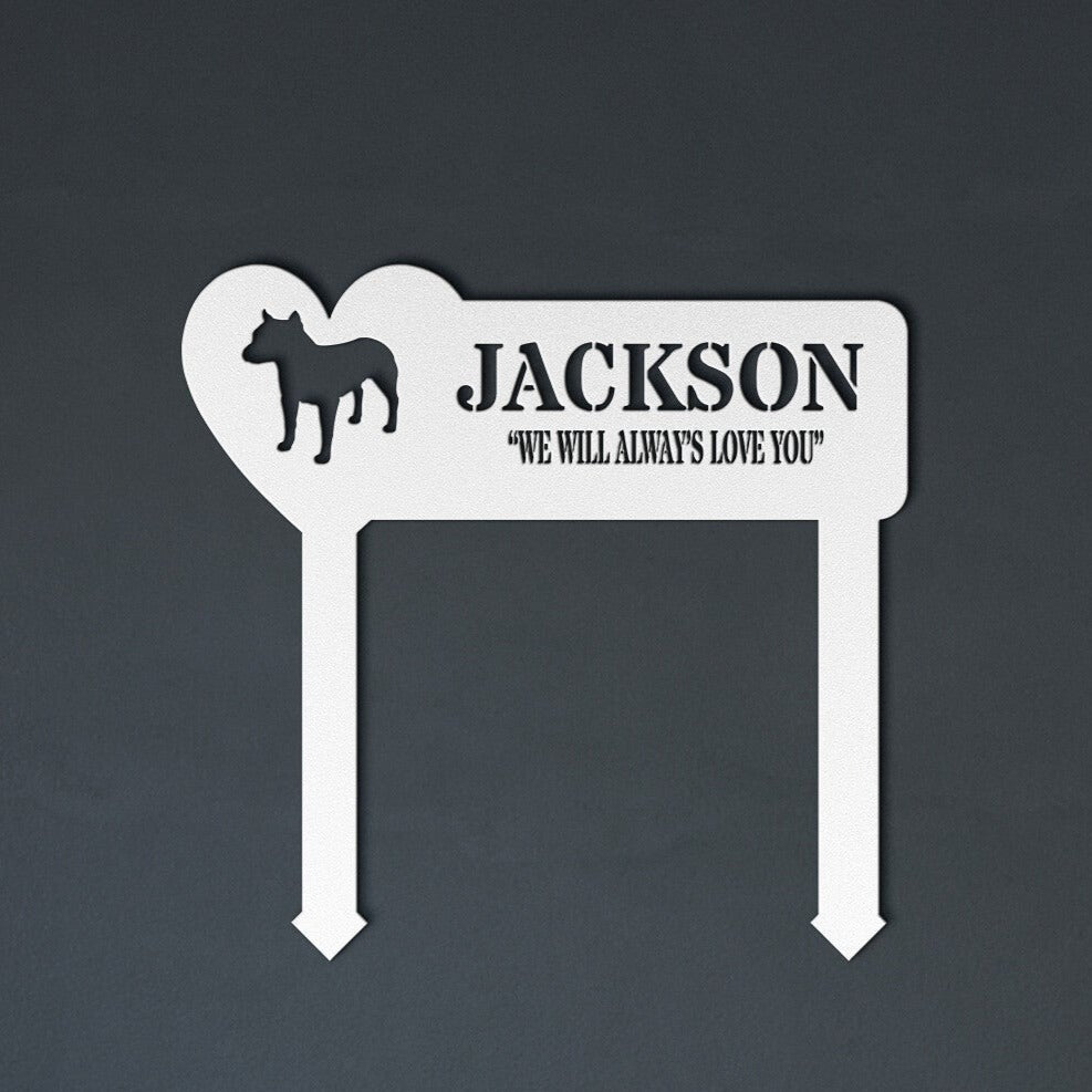 Personalized Dog Memorial Stake - Cool Metal Signs