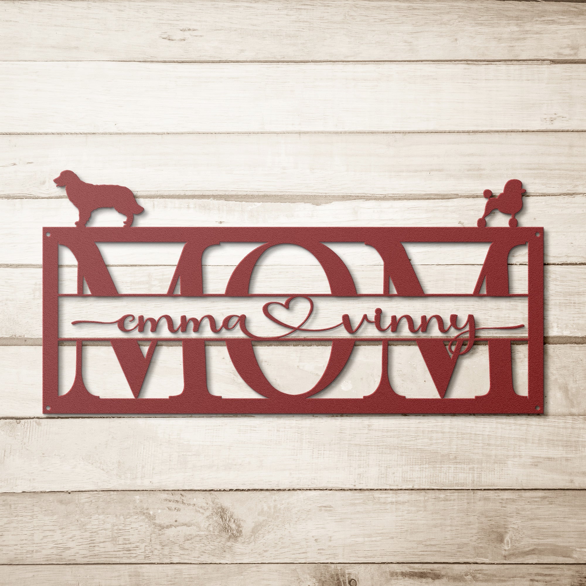 Personalized Dog MOM Sign - Cool Metal Signs