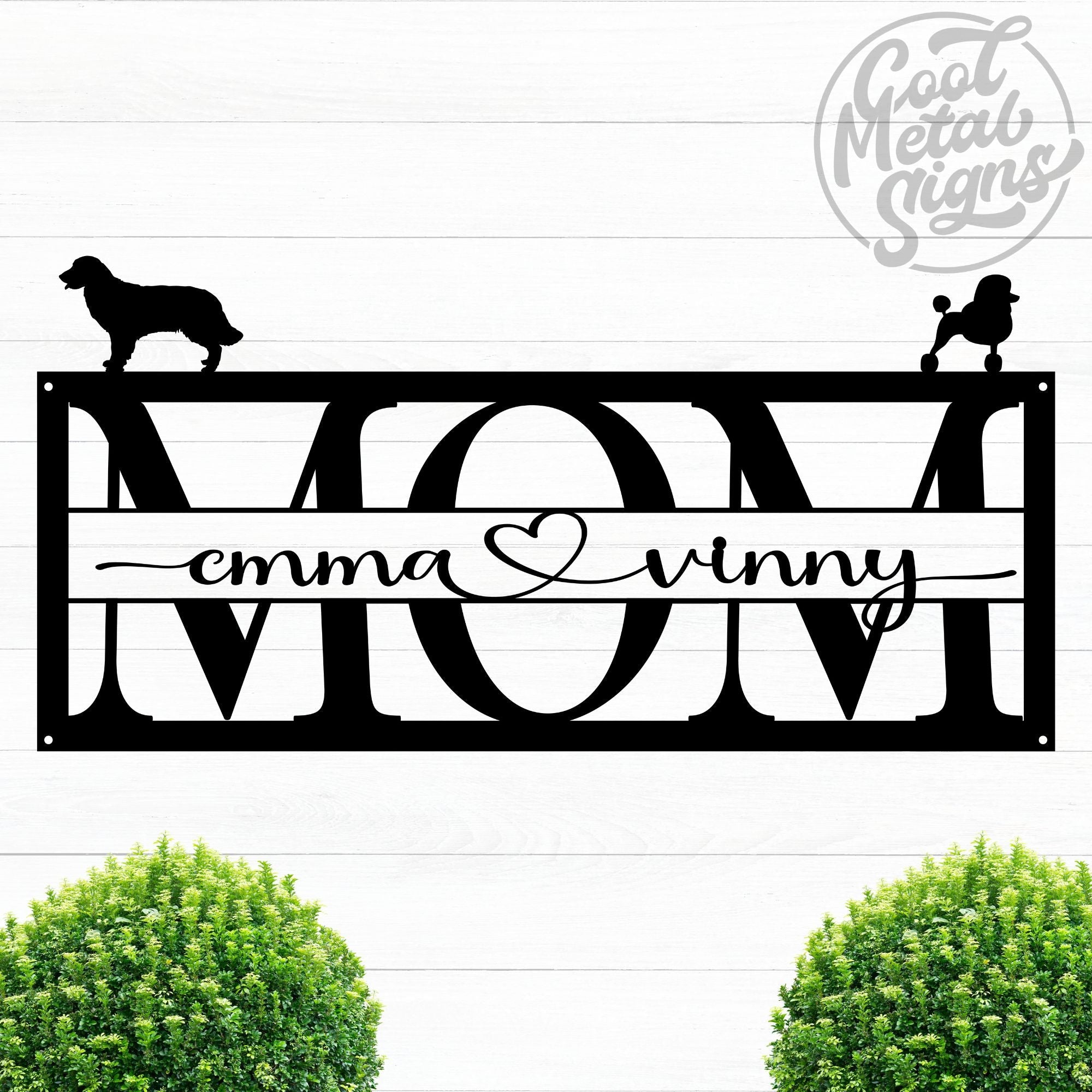 Personalized Dog MOM Sign - Cool Metal Signs