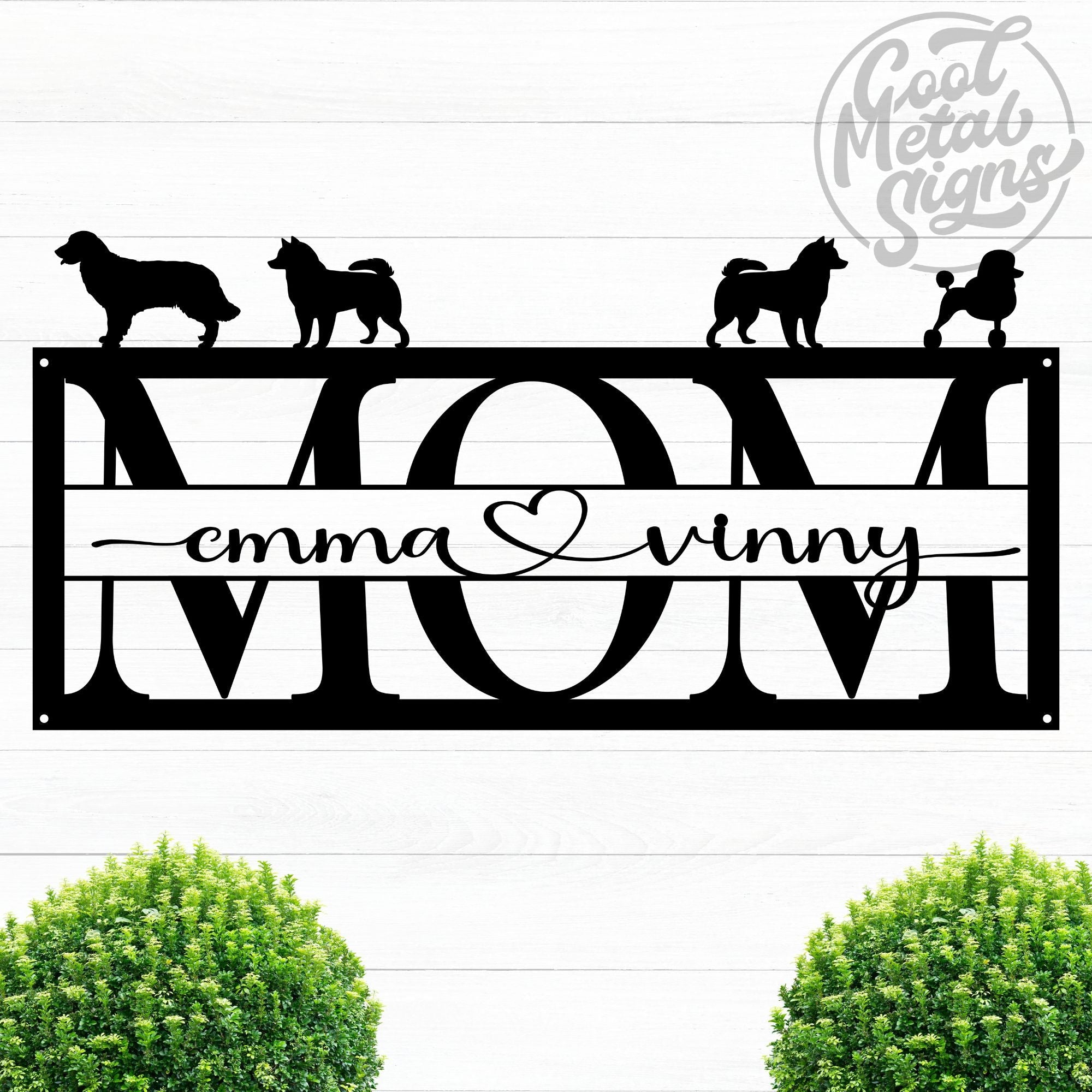 Personalized Dog MOM Sign - Cool Metal Signs