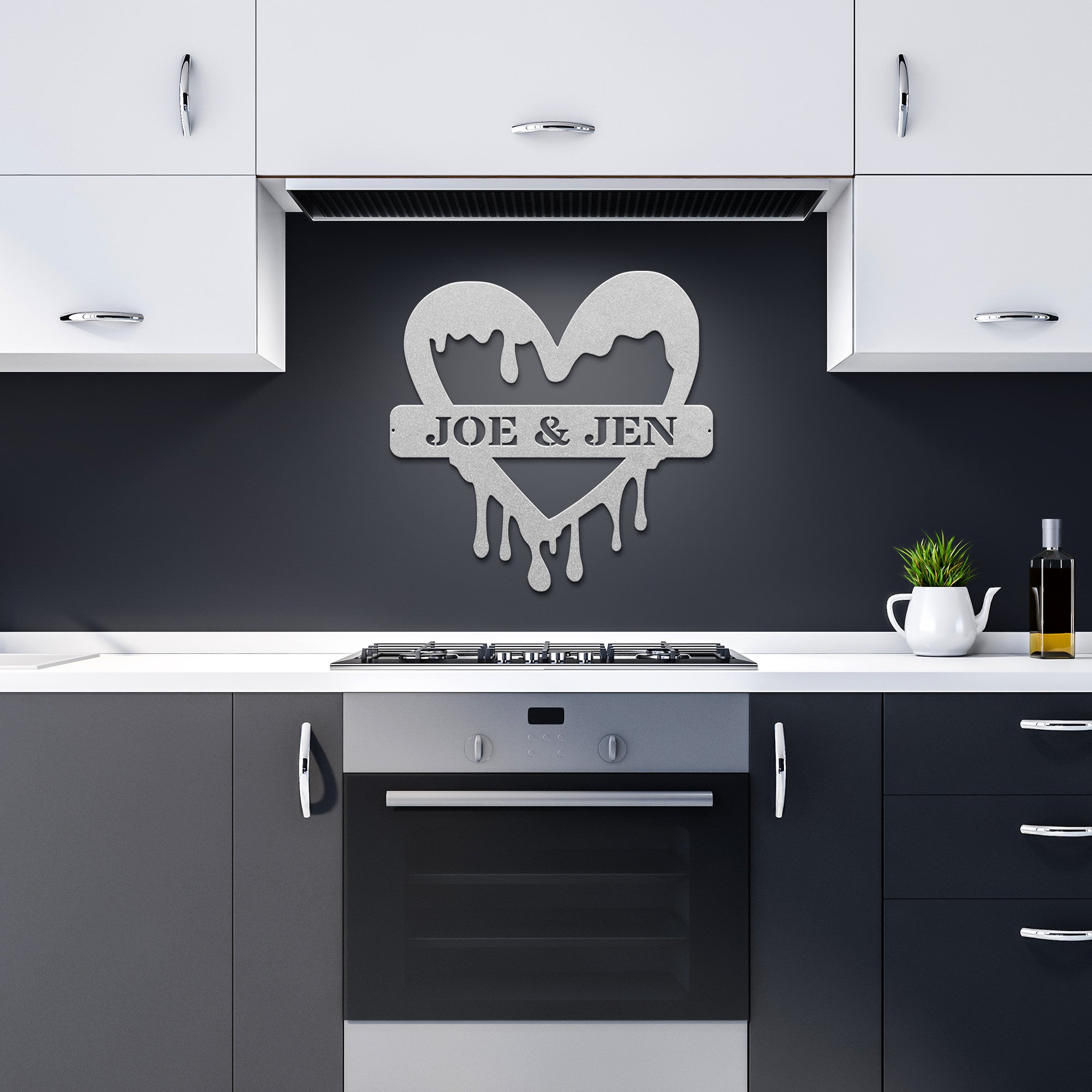 Personalized Dripping Heart - Cool Metal Signs