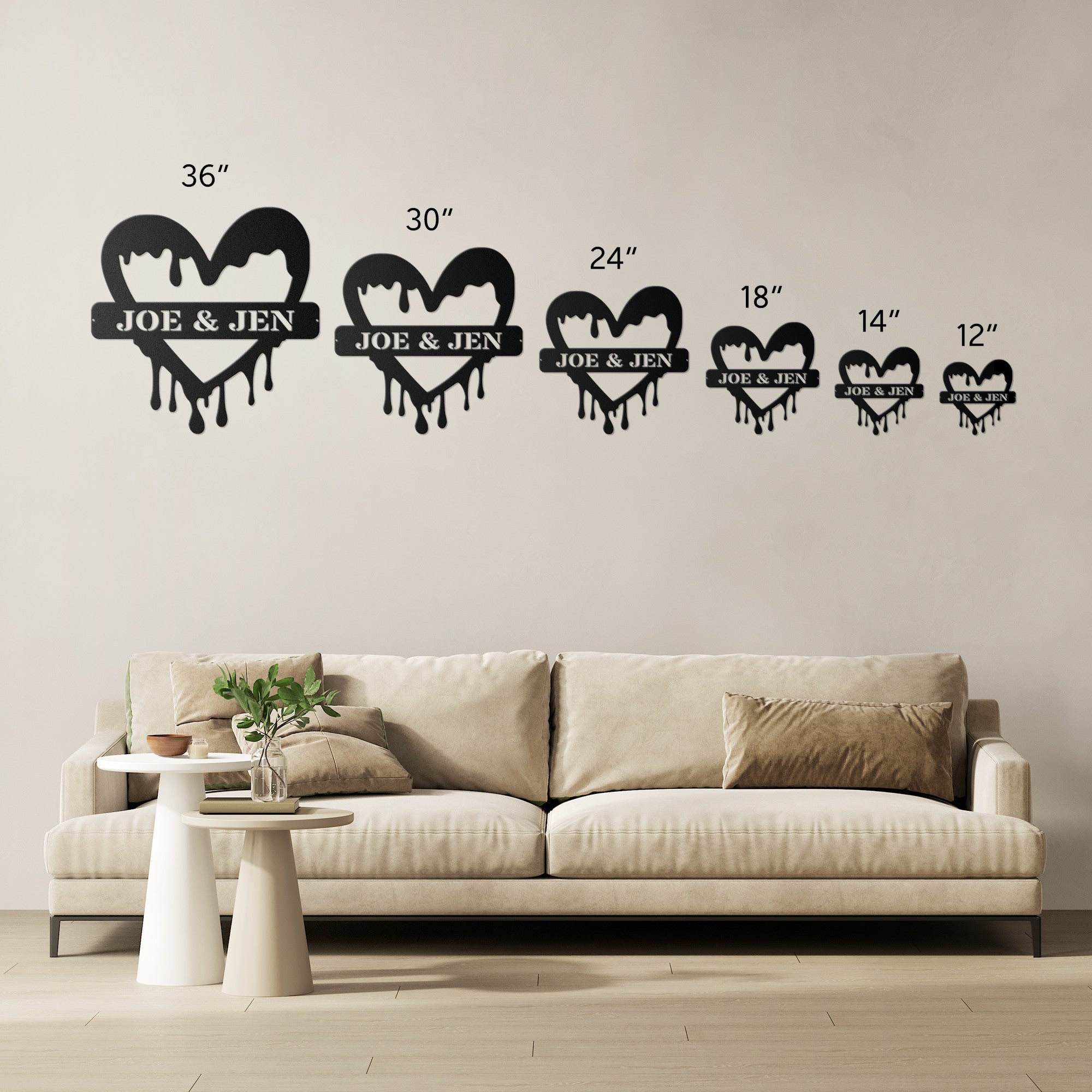 Personalized Dripping Heart - Cool Metal Signs