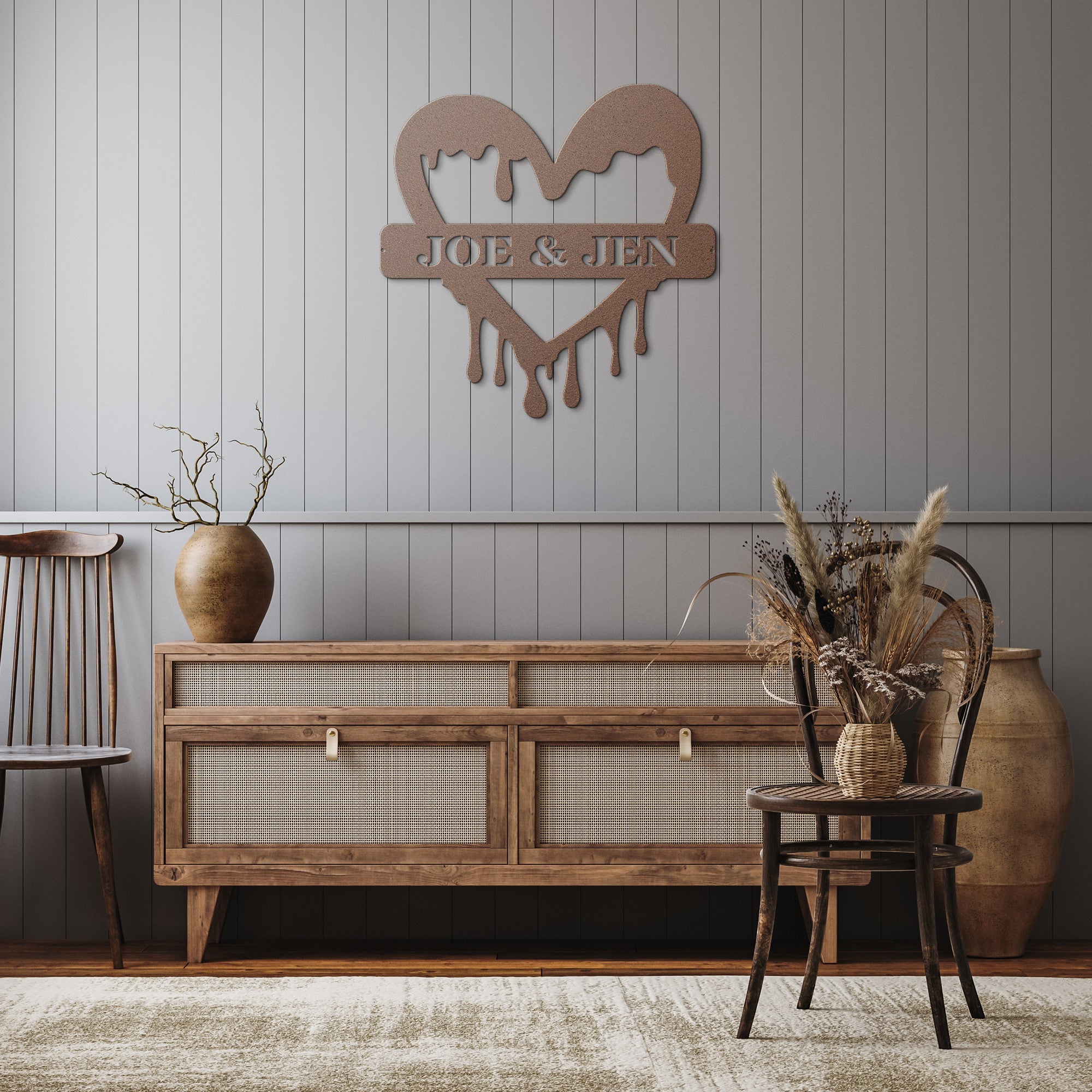 Personalized Dripping Heart - Cool Metal Signs