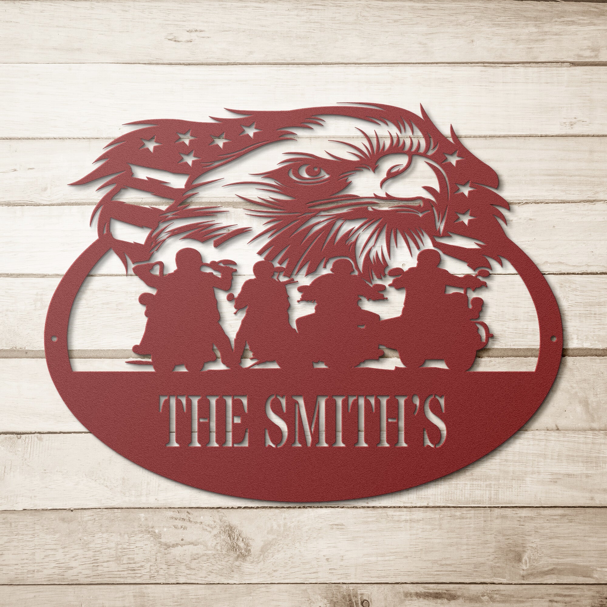 Personalized Eagle Bikers Sign - Cool Metal Signs