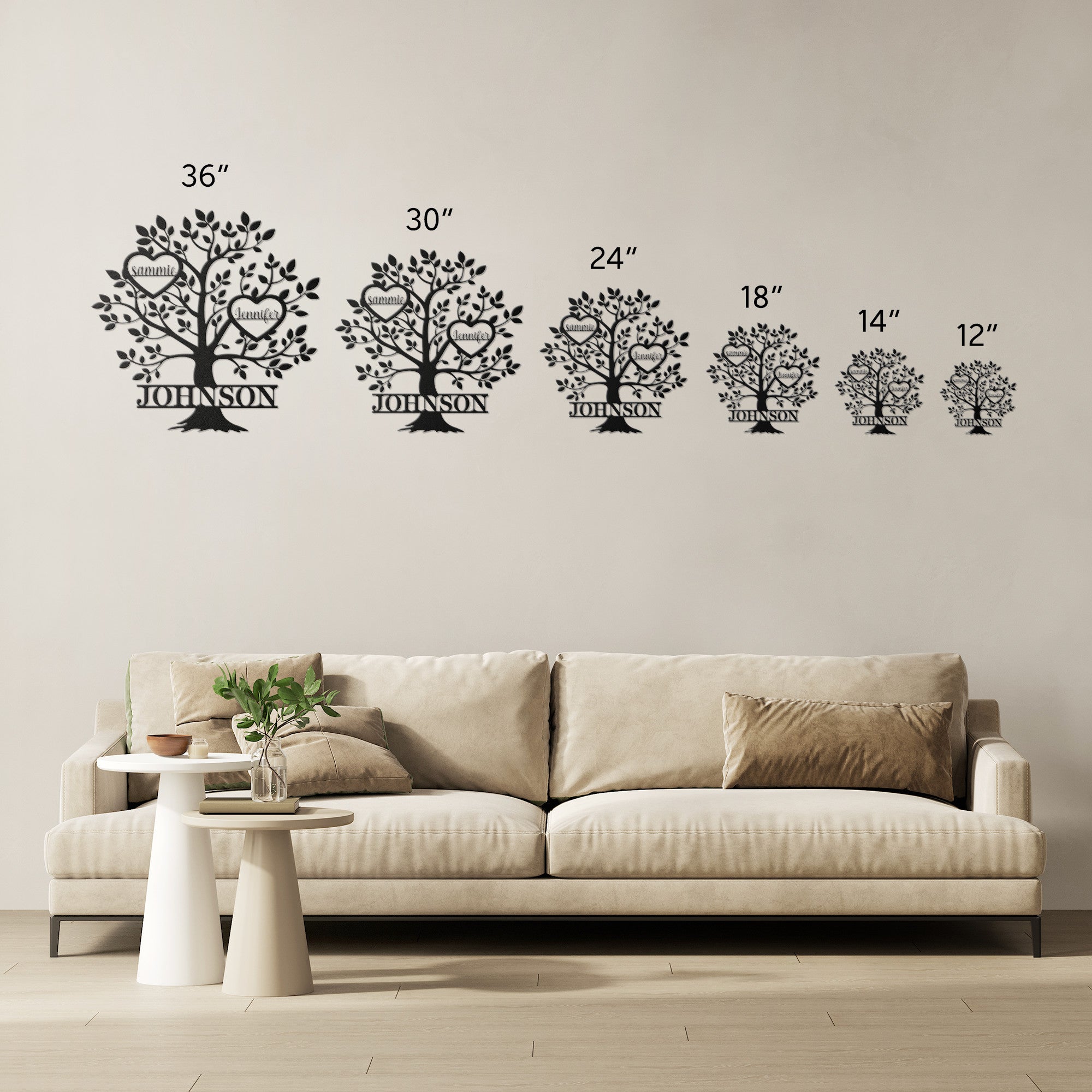 Personalized Family Tree Metal Sign - Cool Metal Signs