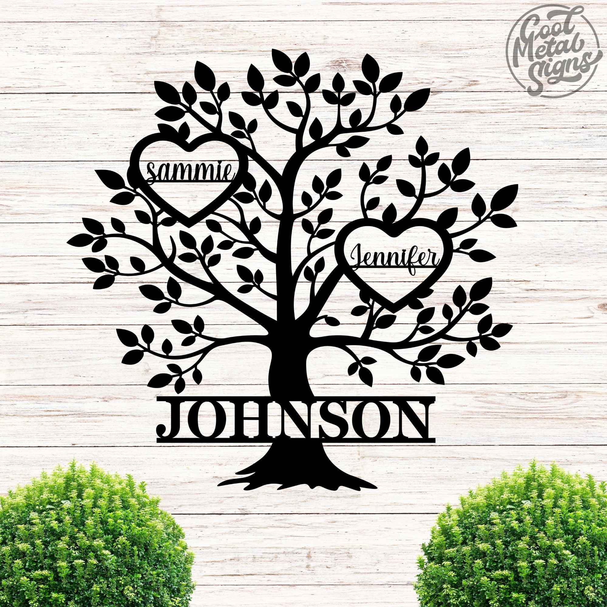 Personalized Family Tree Metal Sign - Cool Metal Signs