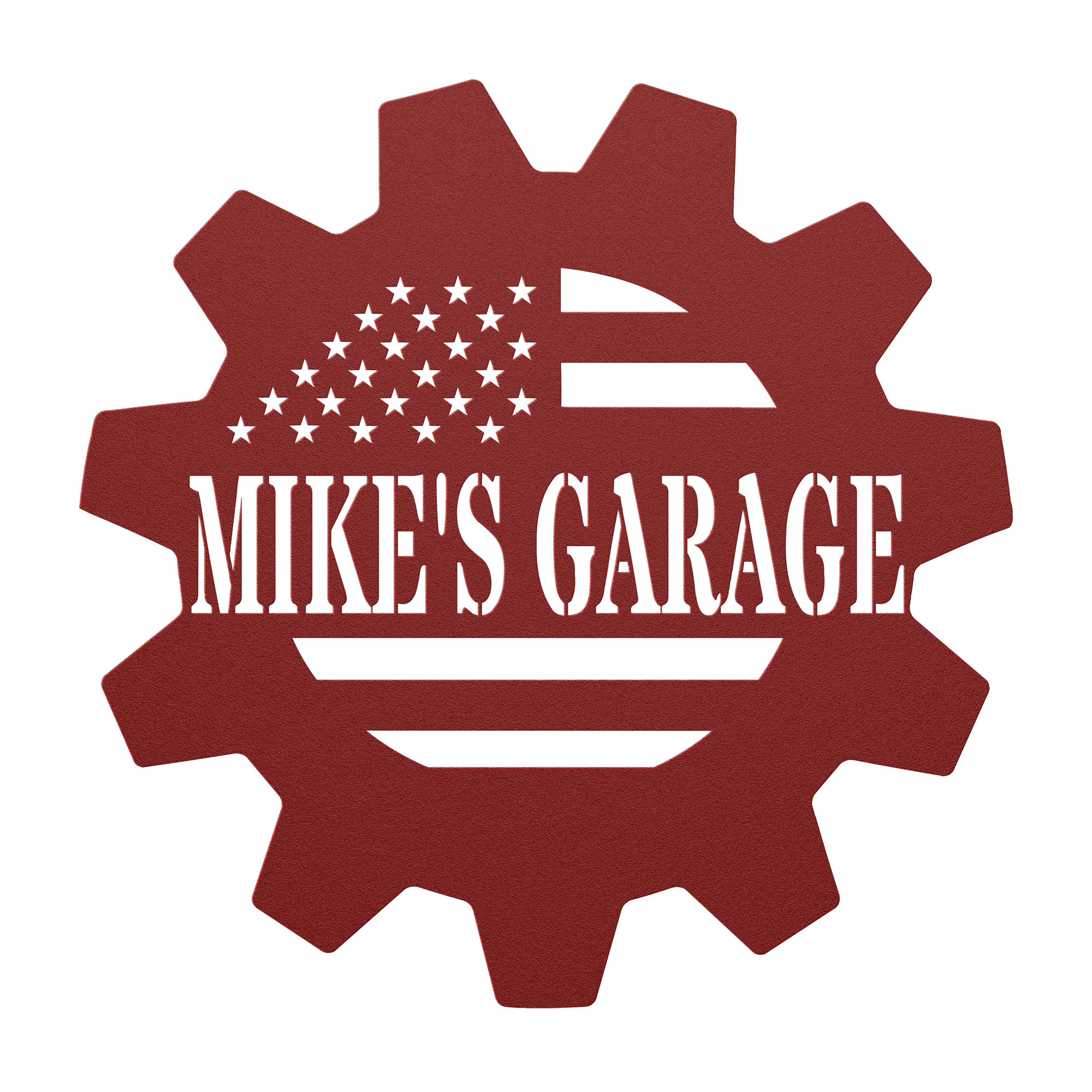 Personalized Gear Garage Metal Sign - Cool Metal Signs