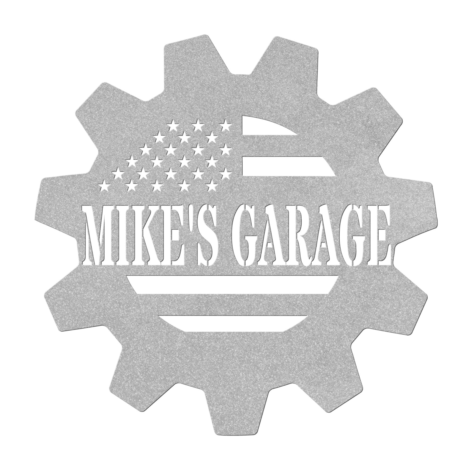 Personalized Gear Garage Metal Sign - Cool Metal Signs