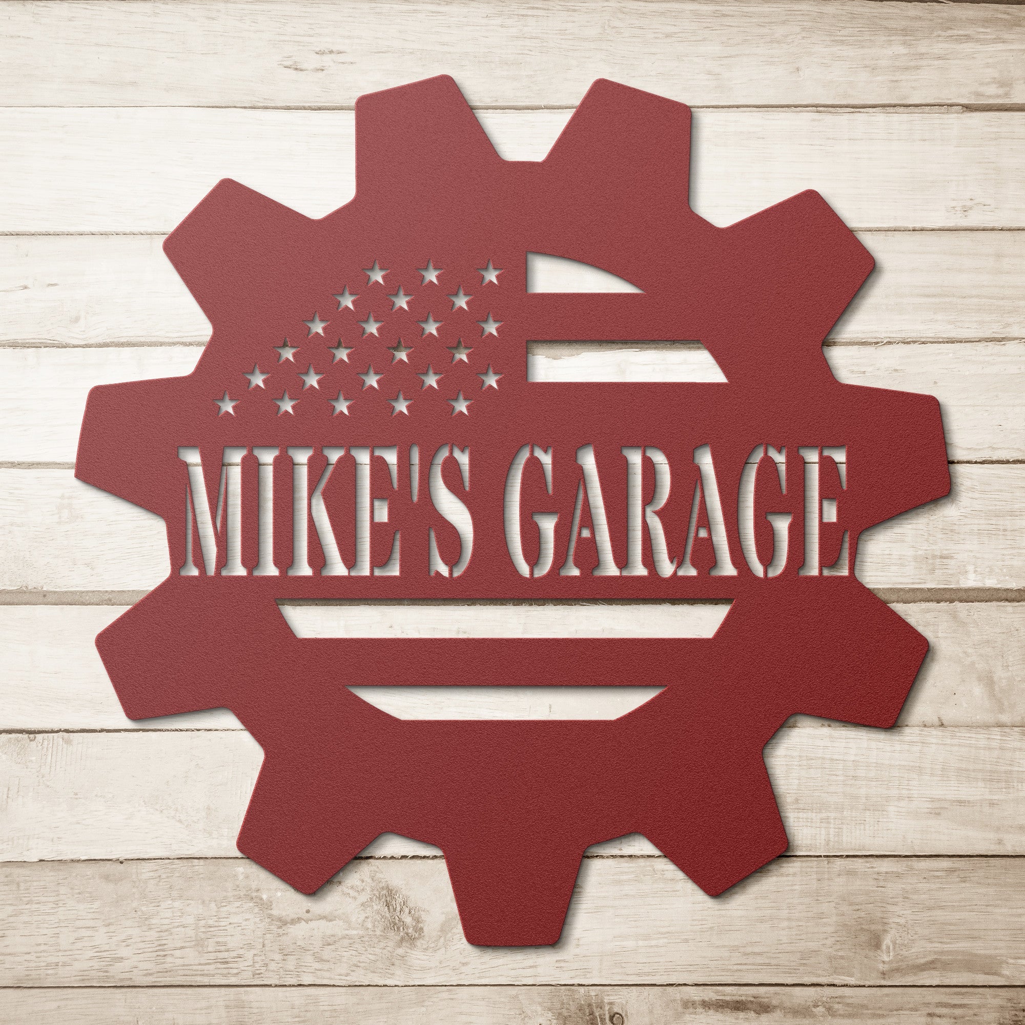 Personalized Gear Garage Metal Sign - Cool Metal Signs