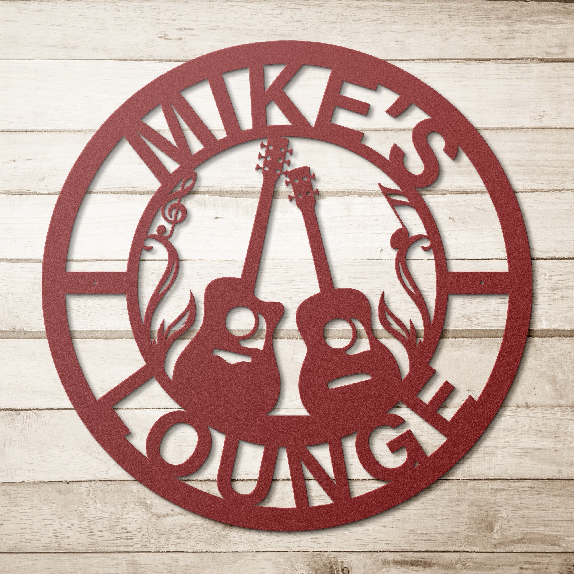 Personalized Guitar Sign - Cool Metal Signs
