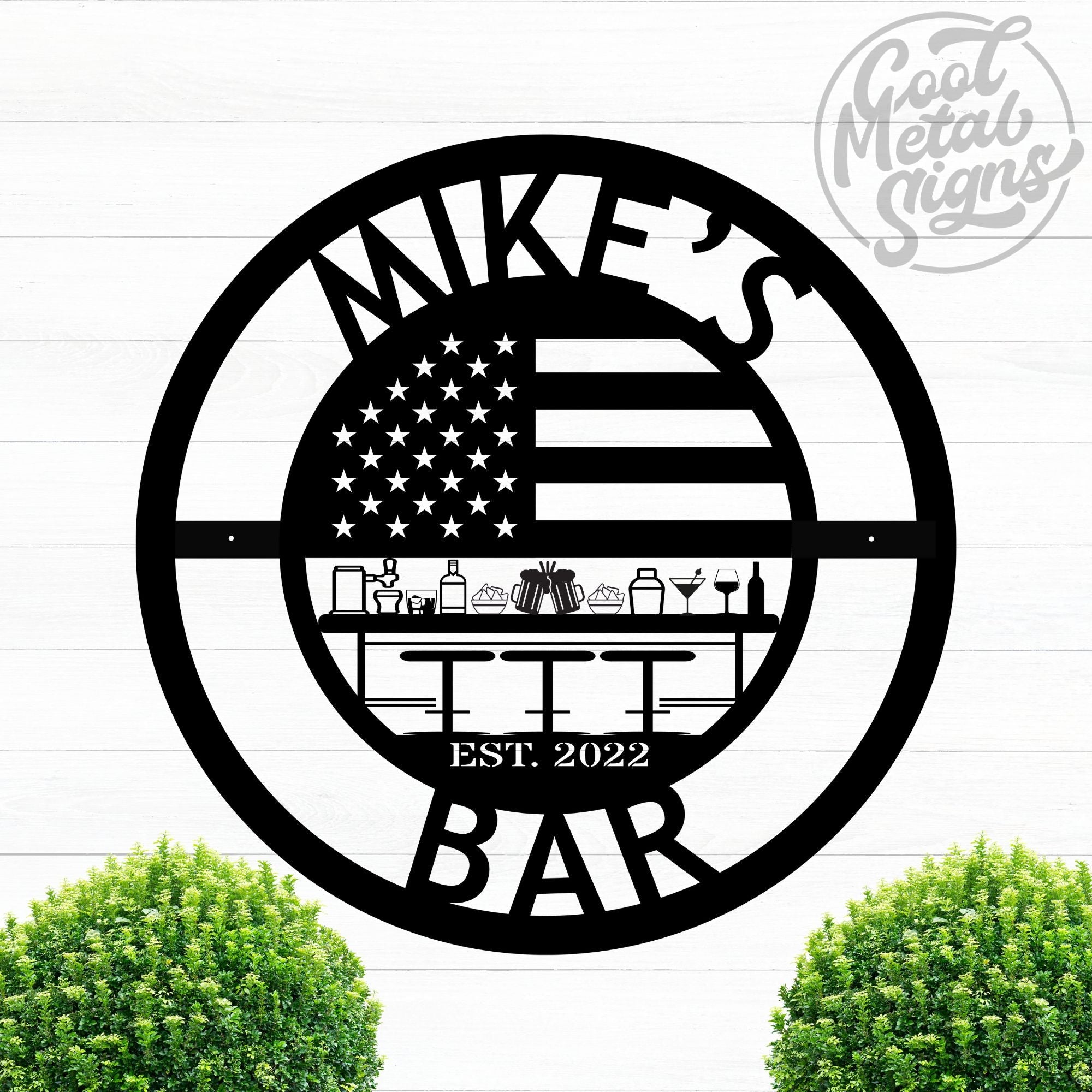 Personalized Home Bar Sign - Cool Metal Signs