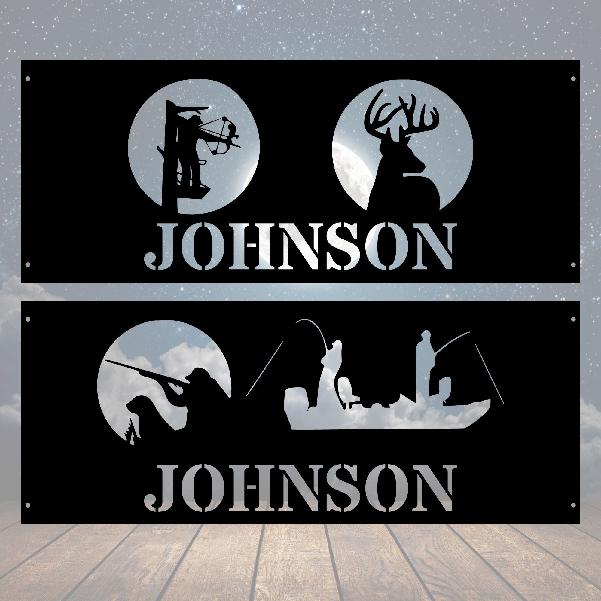 Personalized Hunting Fire Pit Ring - Cool Metal Signs