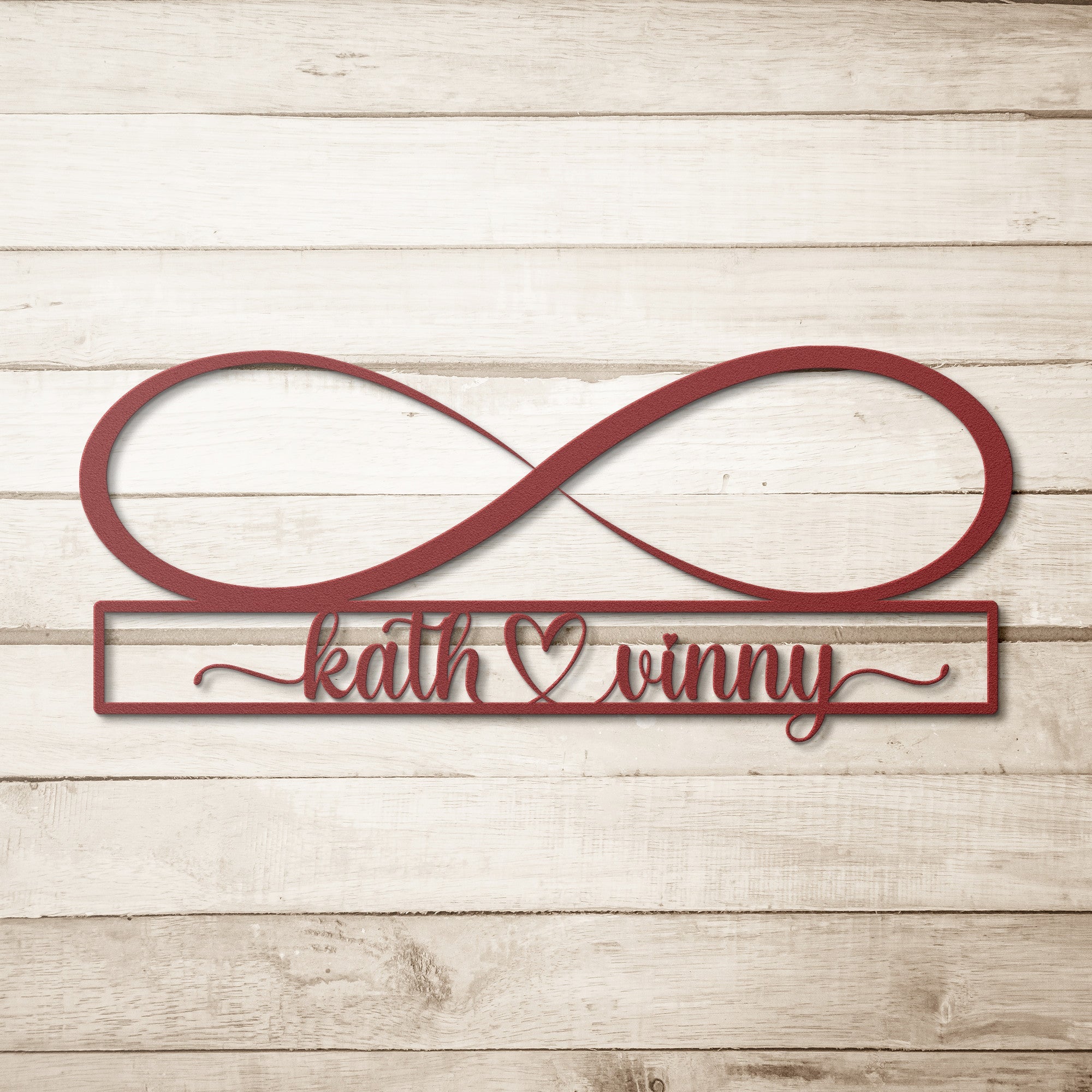 Personalized Infinity Couples Sign - Cool Metal Signs