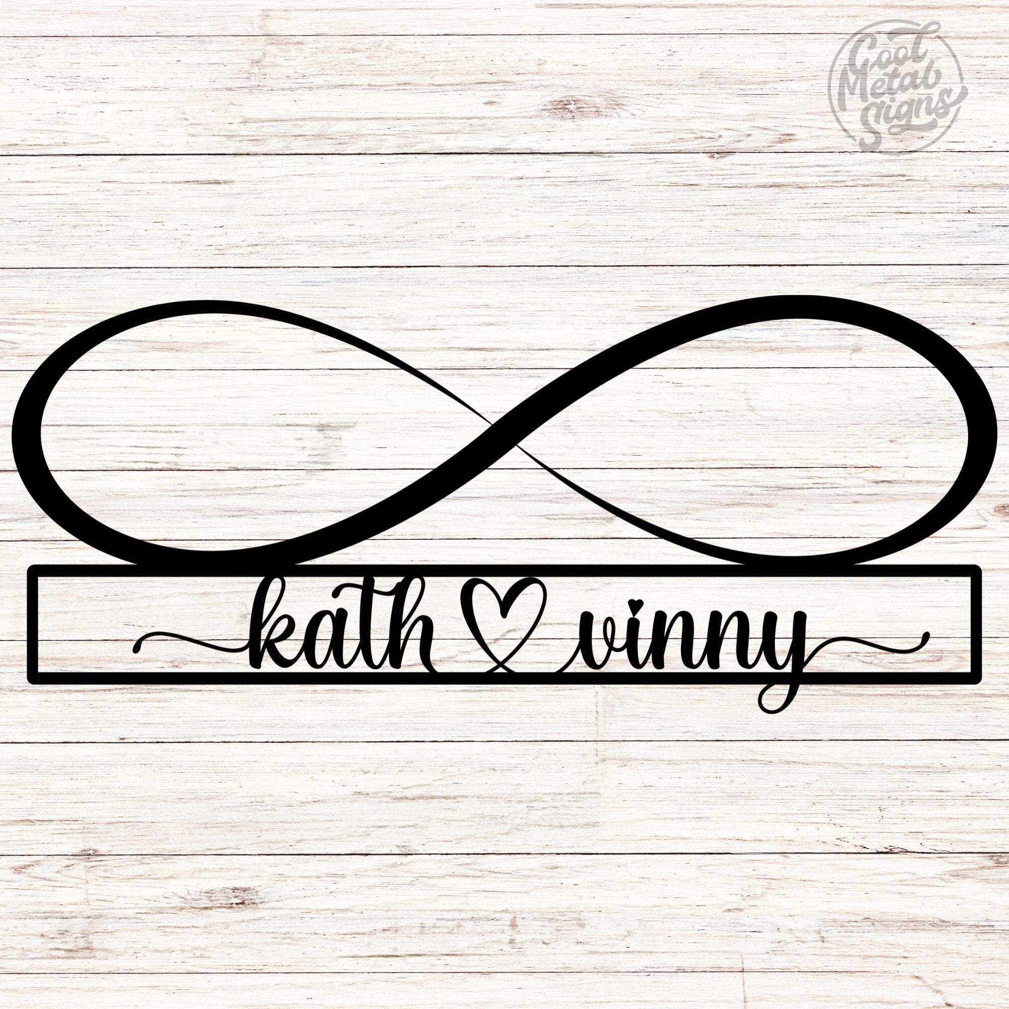 Personalized Infinity Couples Sign - Cool Metal Signs