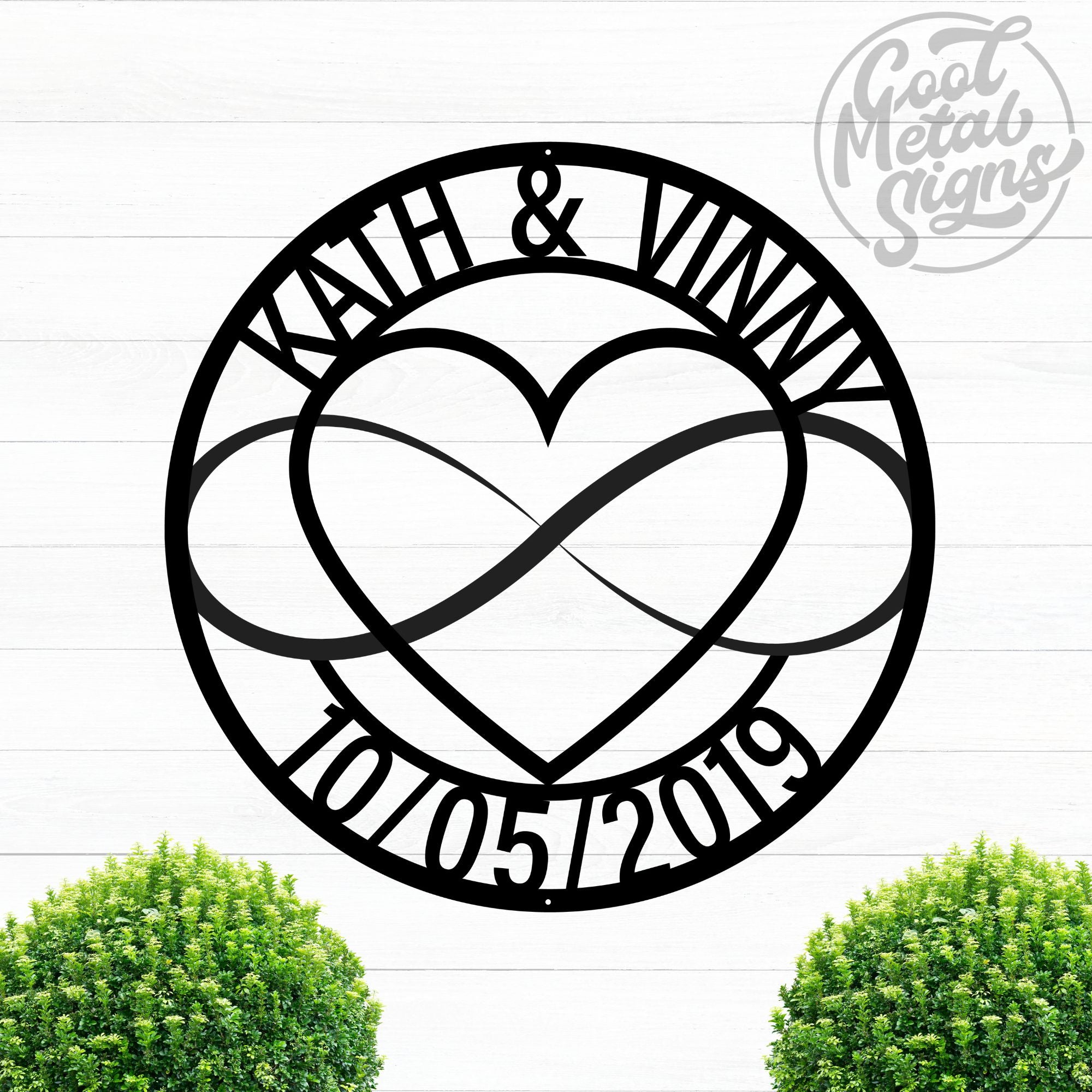 Personalized Infinity Love Sign - Cool Metal Signs