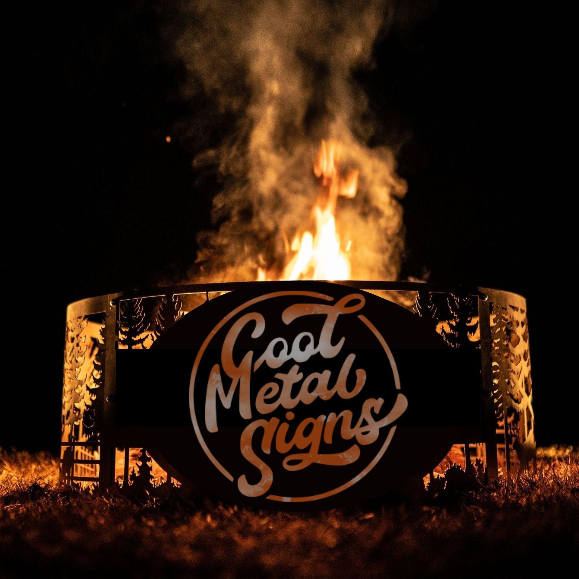 Personalized LOGO Fire Pit Ring - Cool Metal Signs