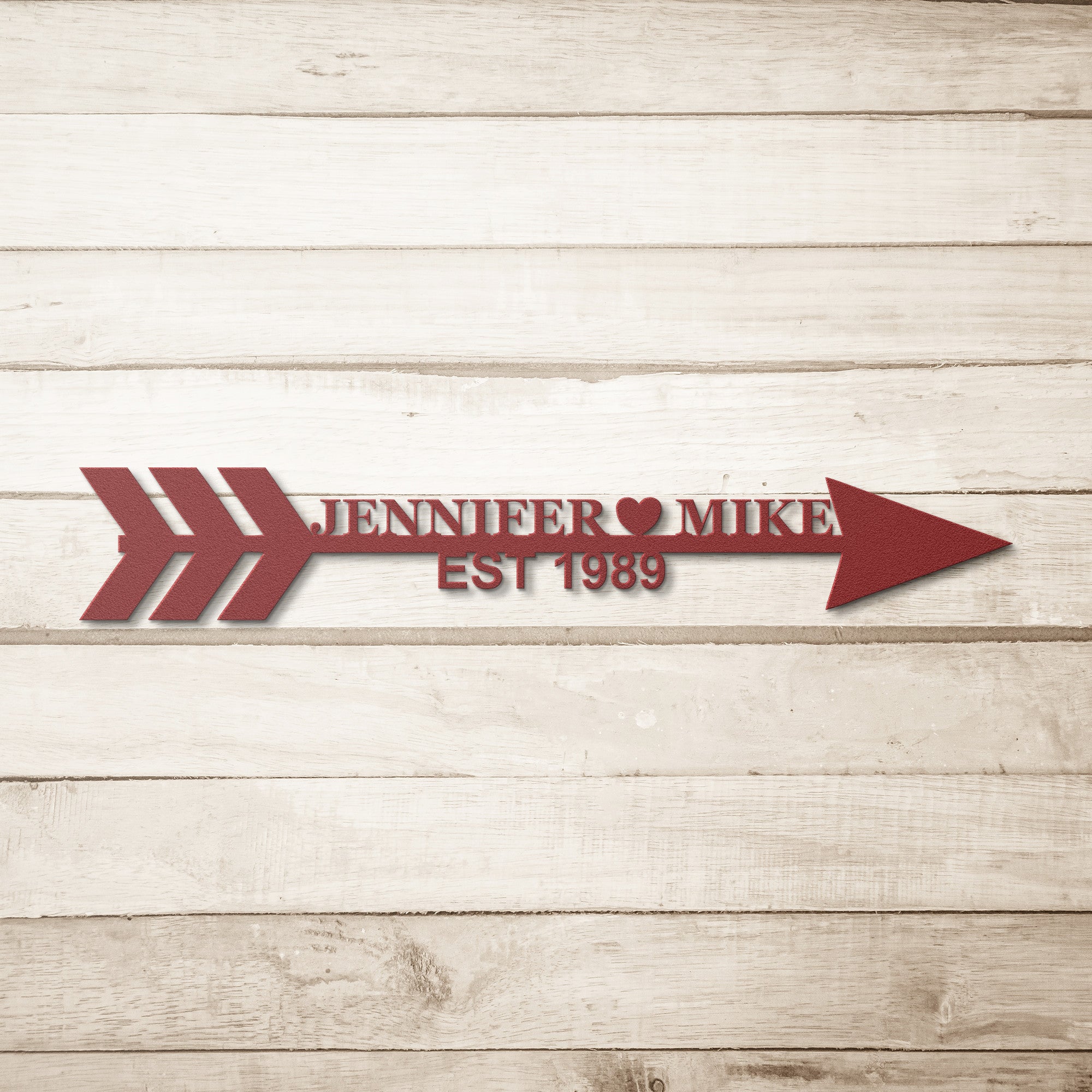 Personalized Love Arrow - Cool Metal Signs