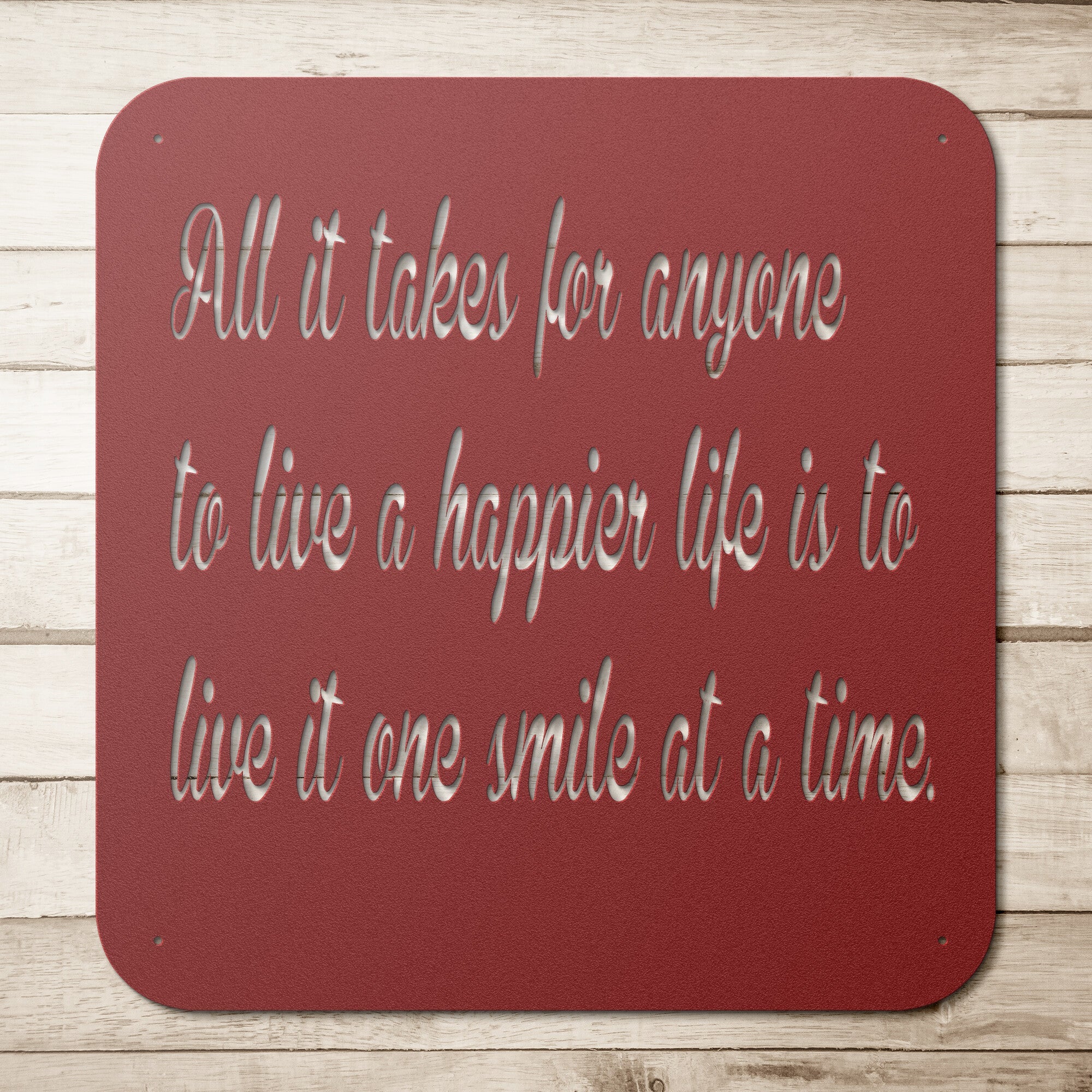 Personalized Metal Quote Sign - Cool Metal Signs