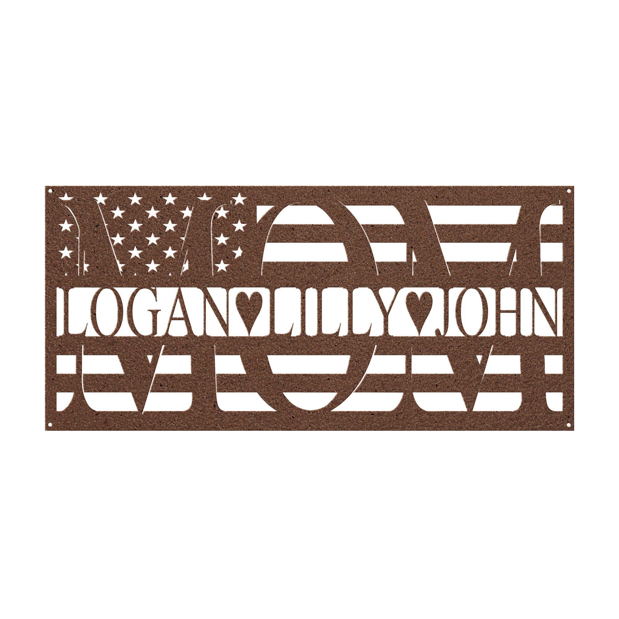 Personalized MOM Sign - Flag Scene - Cool Metal Signs