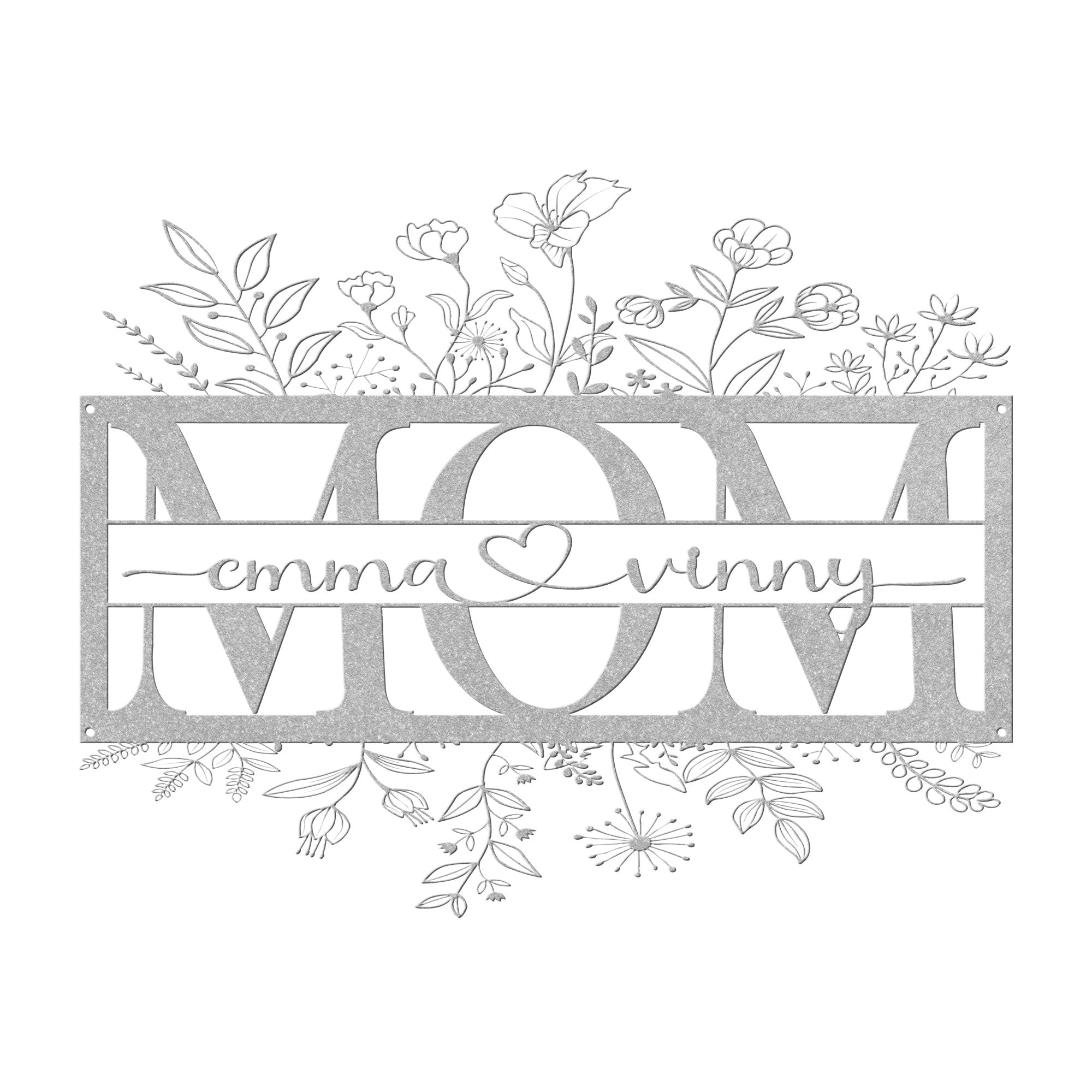 Personalized MOM Wildflower Sign - Cool Metal Signs