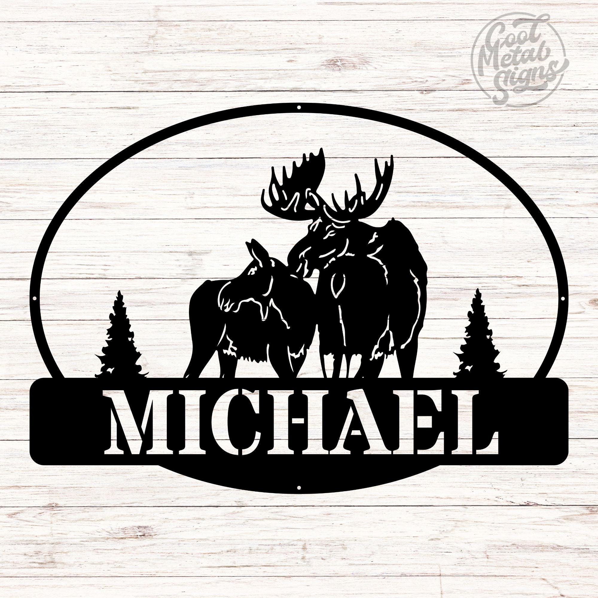 Personalized Moose Sign - Cool Metal Signs