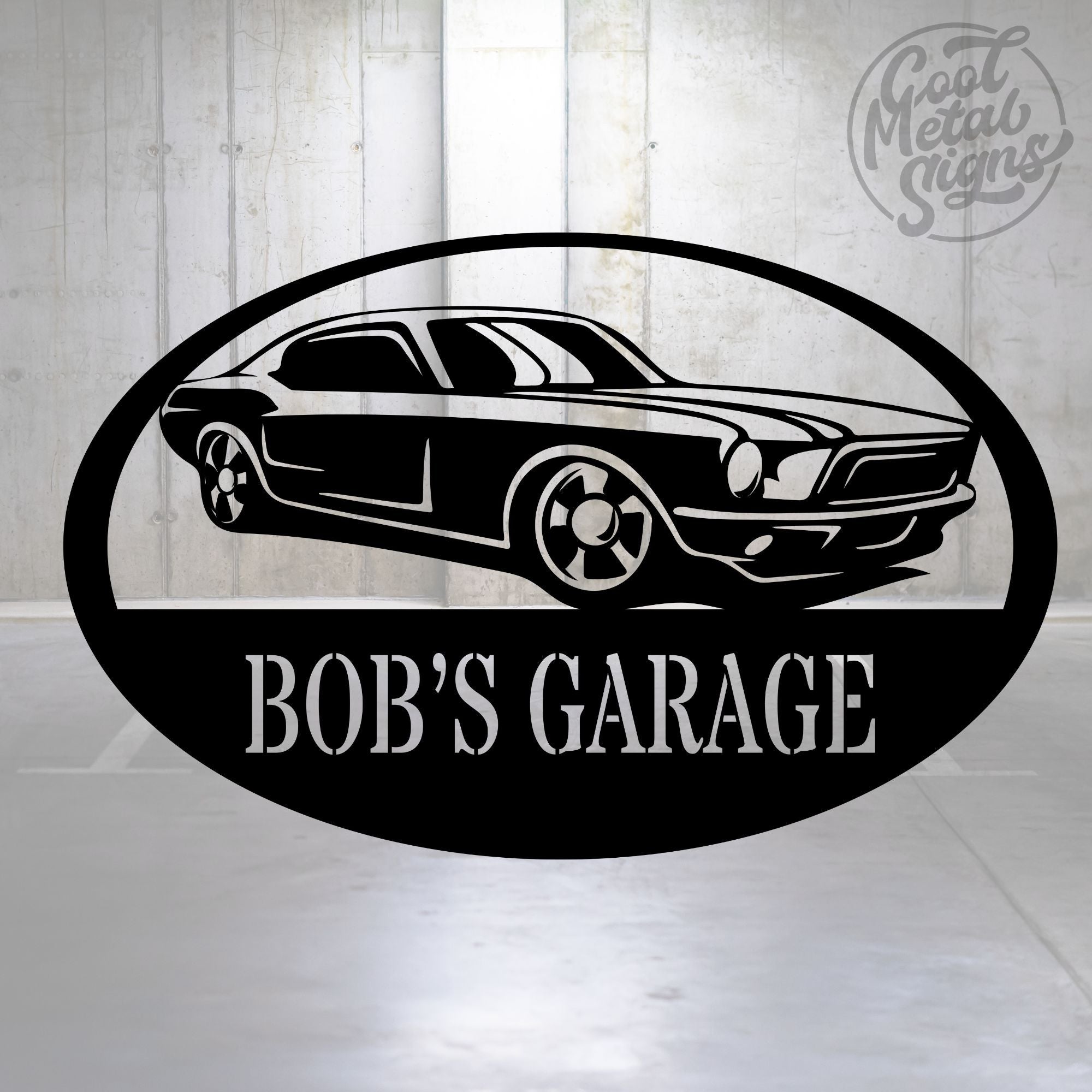 Personalized Muscle Car Sign - Cool Metal Signs