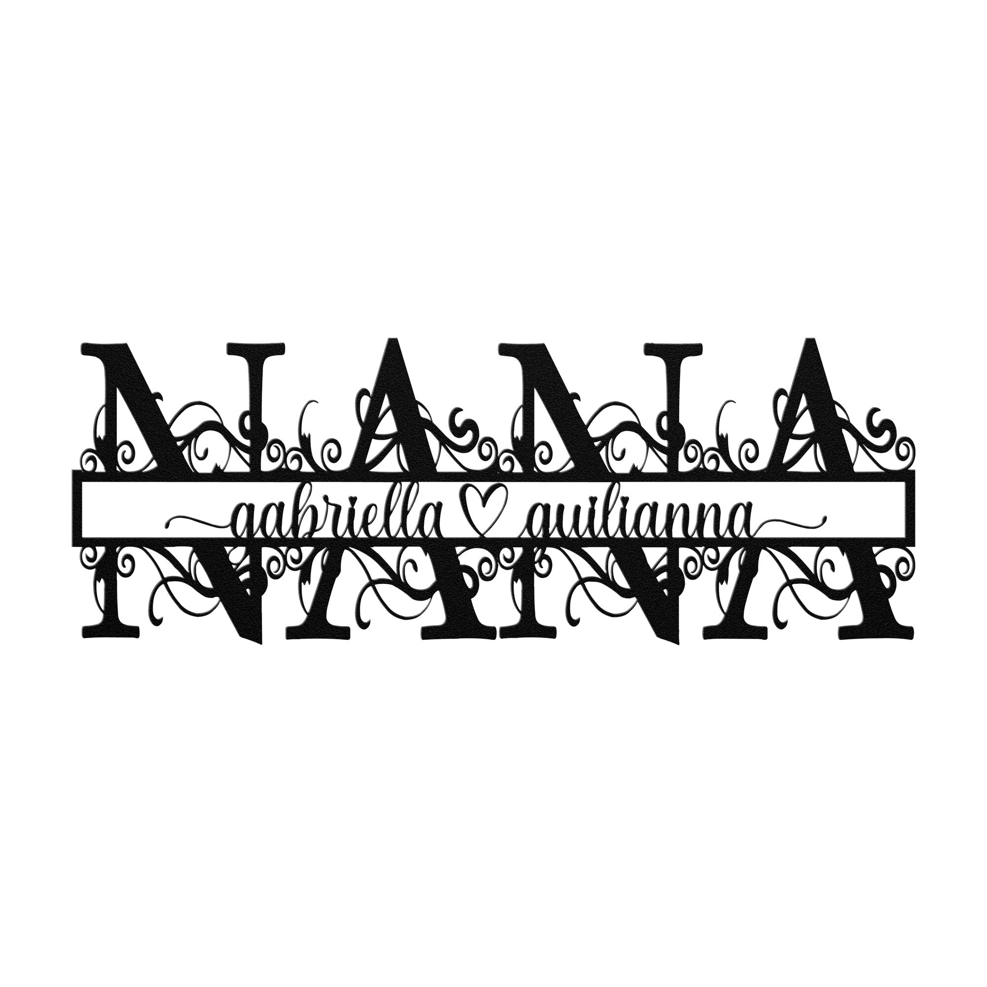 Personalized NANA Monogram - Cool Metal Signs