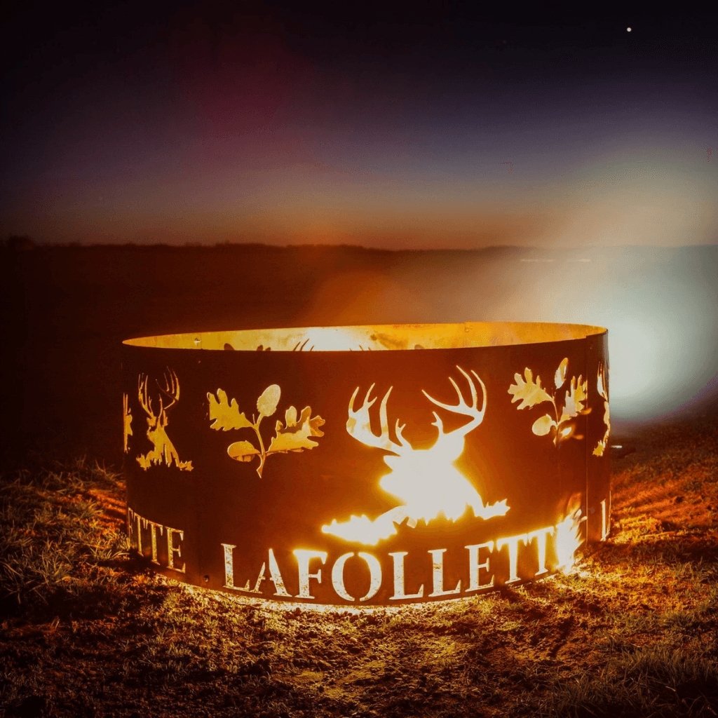 Personalized Outdoor Fire Pit Ring - Cool Metal Signs