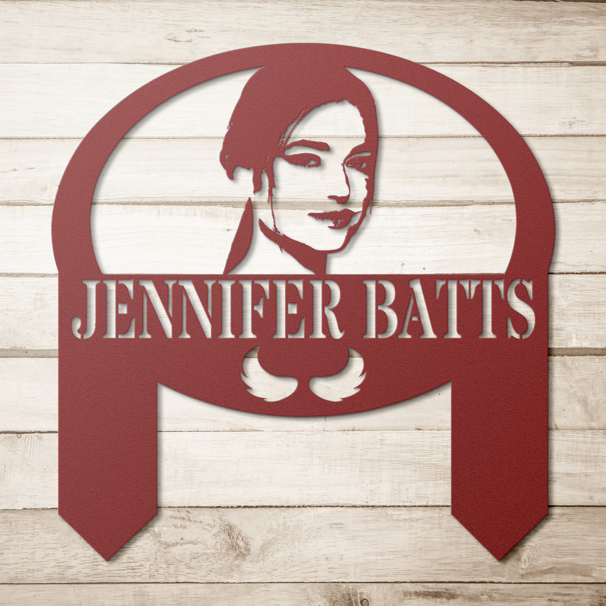 Personalized Portrait Stake Sign - Cool Metal Signs