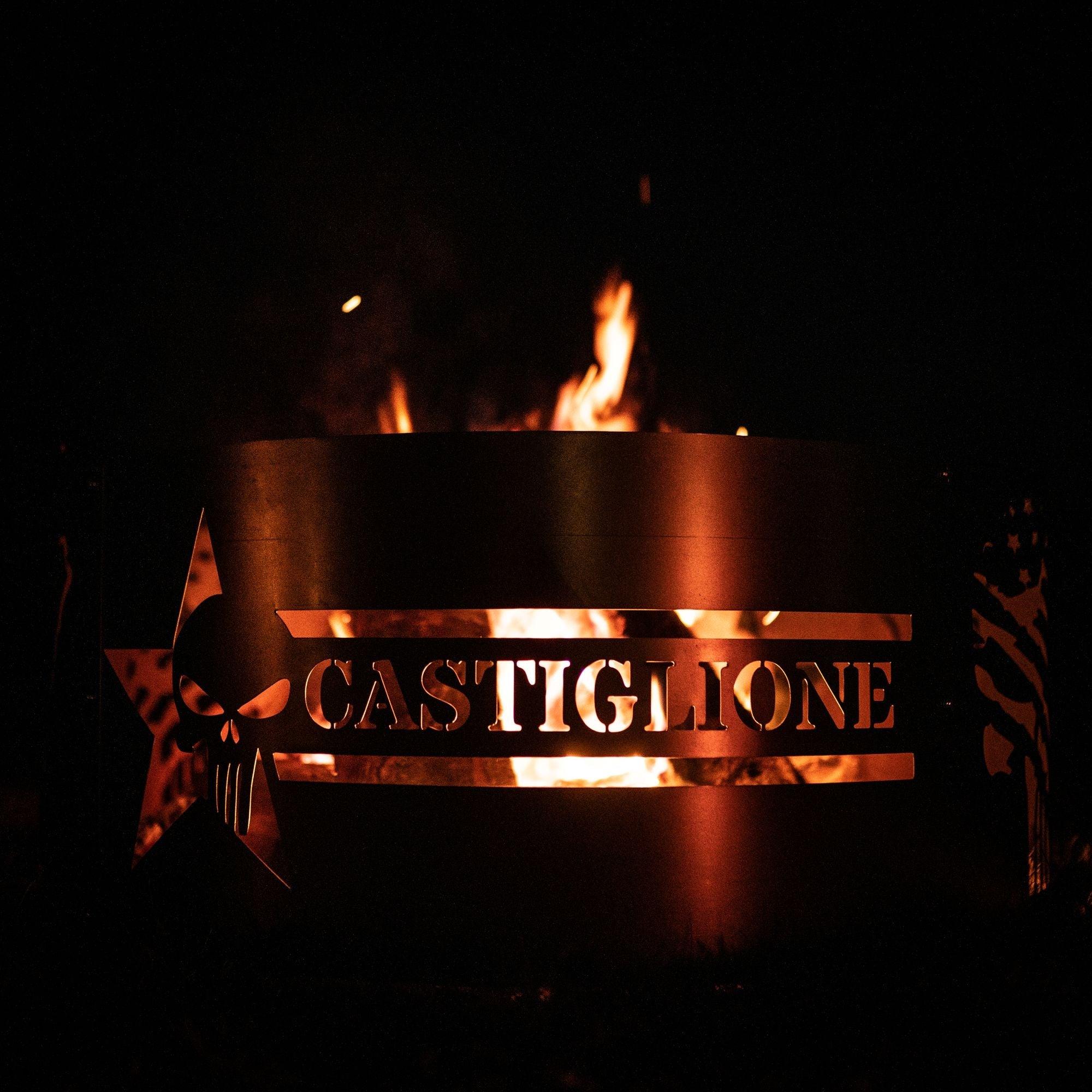 Personalized Punisher Fire Pit Ring - Cool Metal Signs
