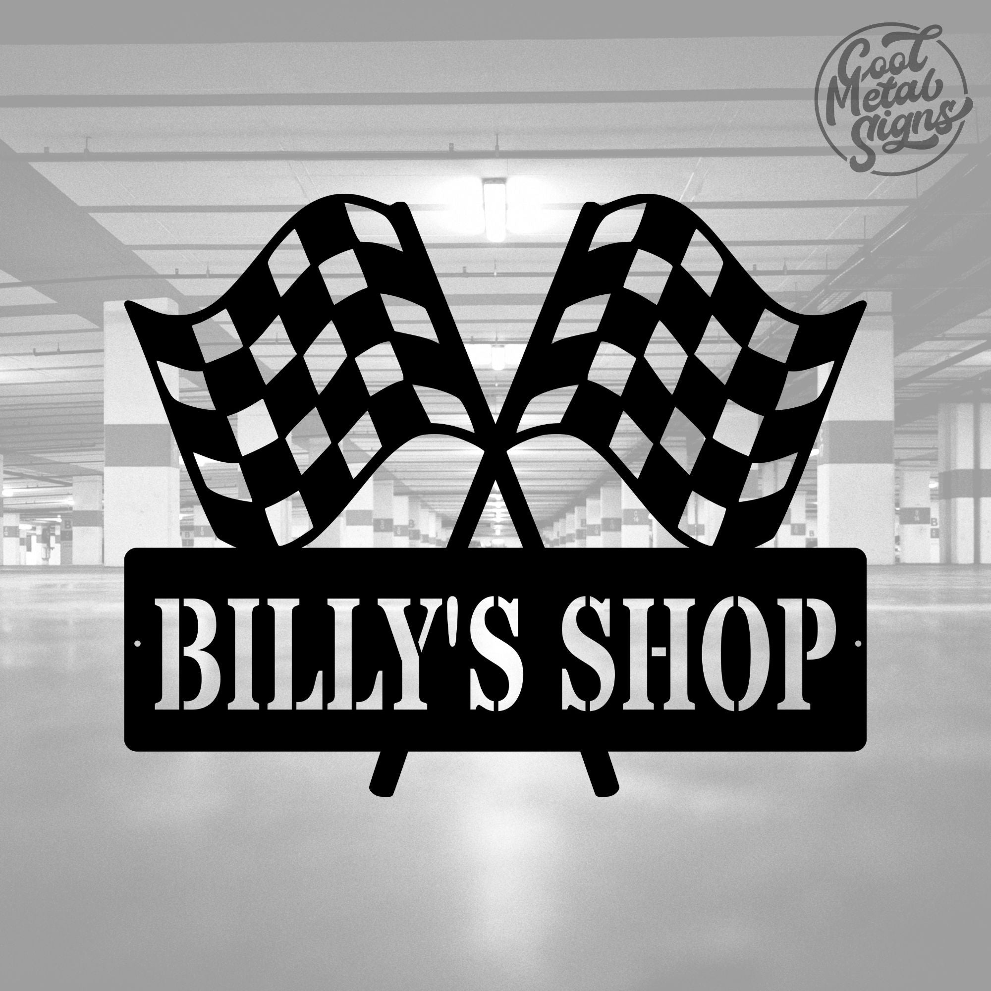 Personalized Racing Flag - Cool Metal Signs