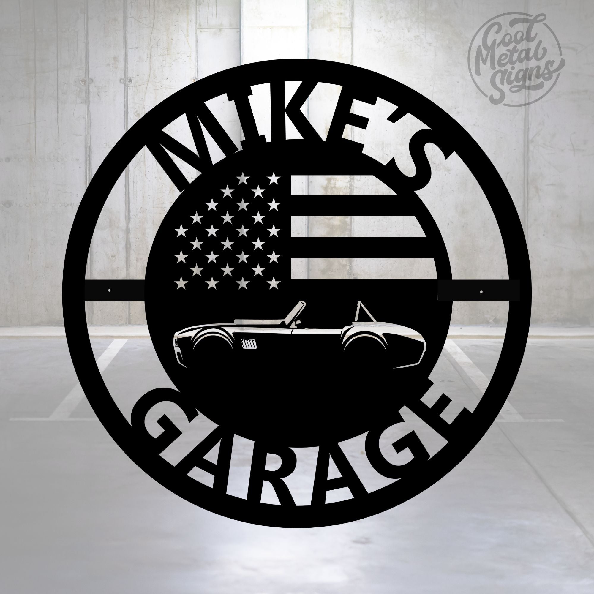 Personalized Shelby Cobra Garage Sign - Cool Metal Signs