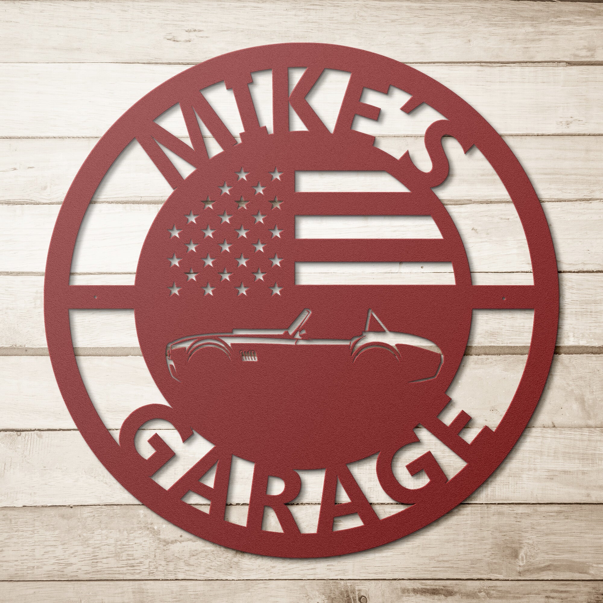 Personalized Shelby Cobra Garage Sign - Cool Metal Signs