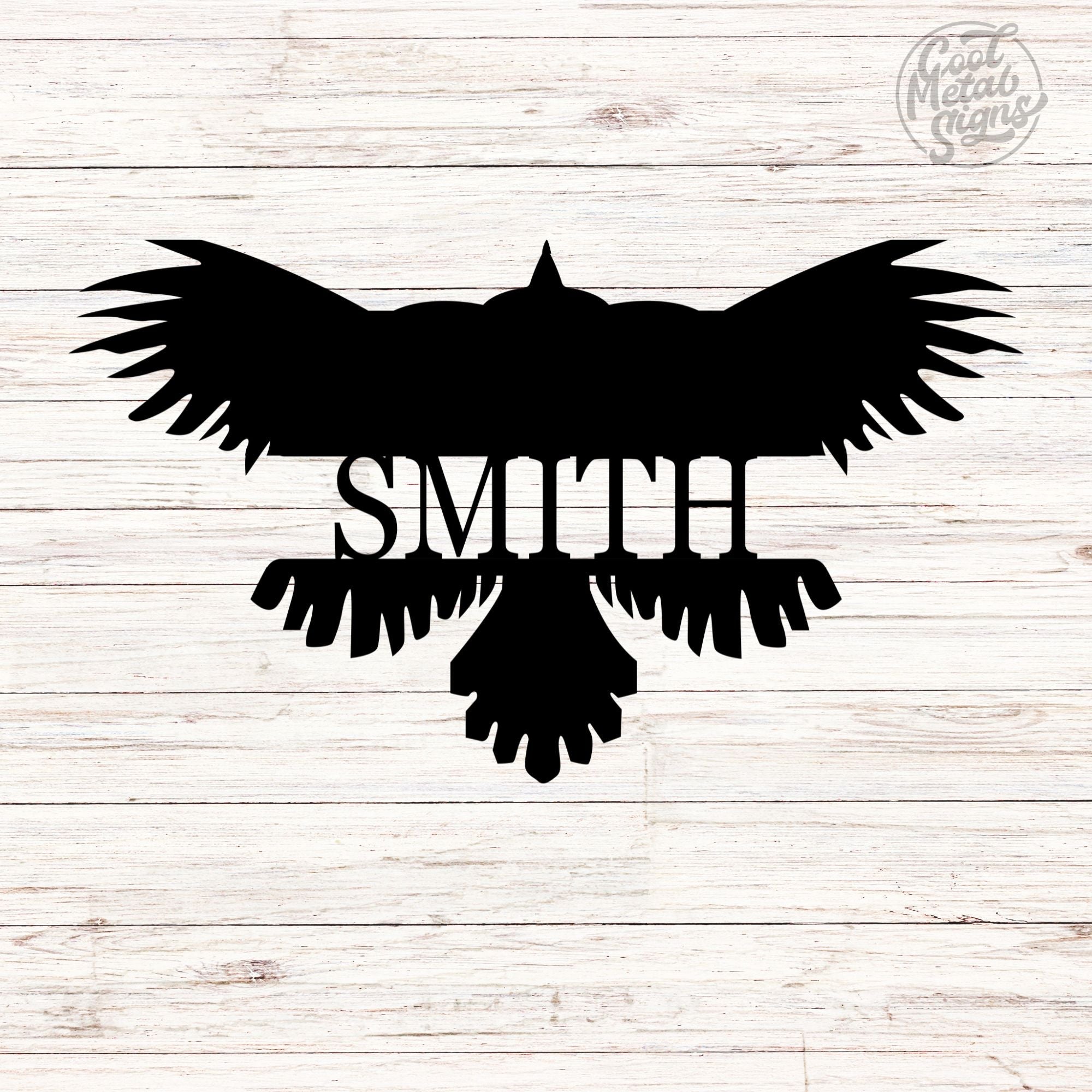 Personalized Split Eagle Sign - Cool Metal Signs