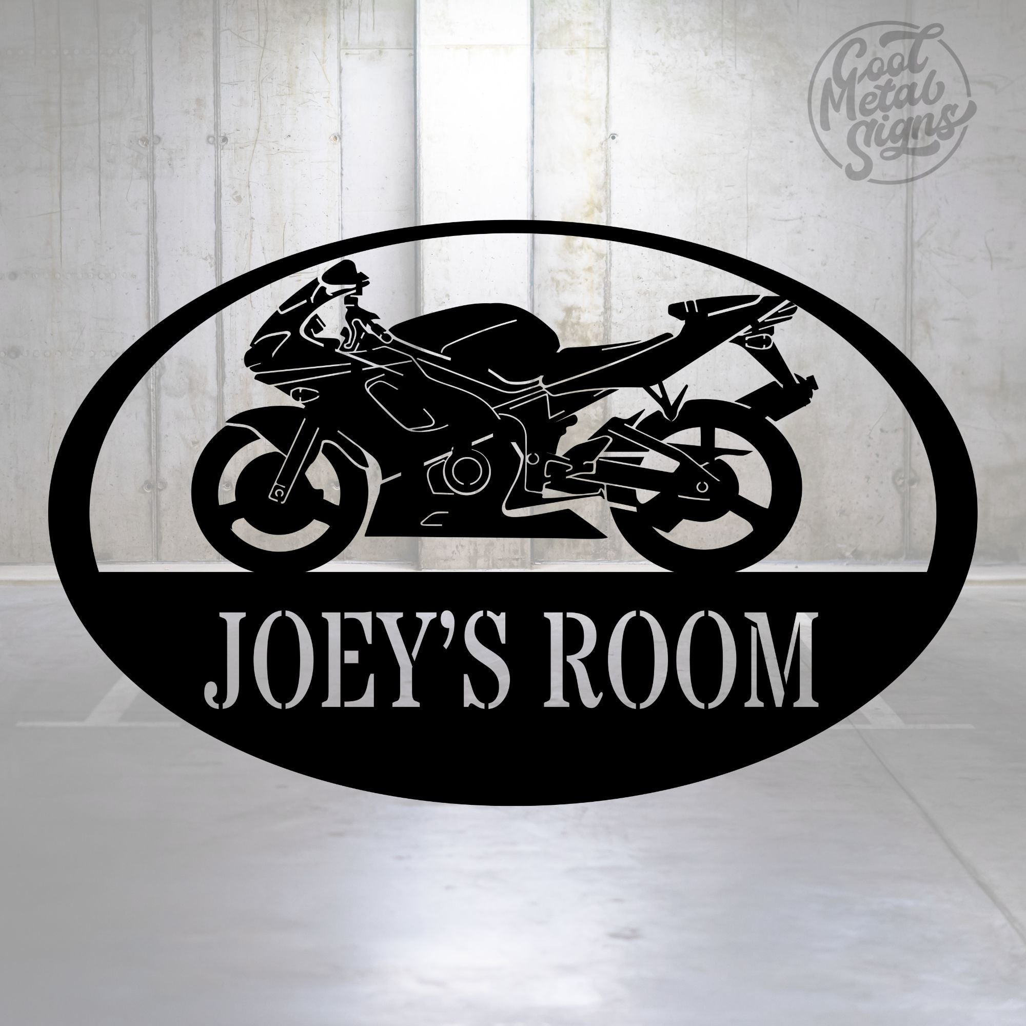 Personalized Sport Bike Sign - Cool Metal Signs