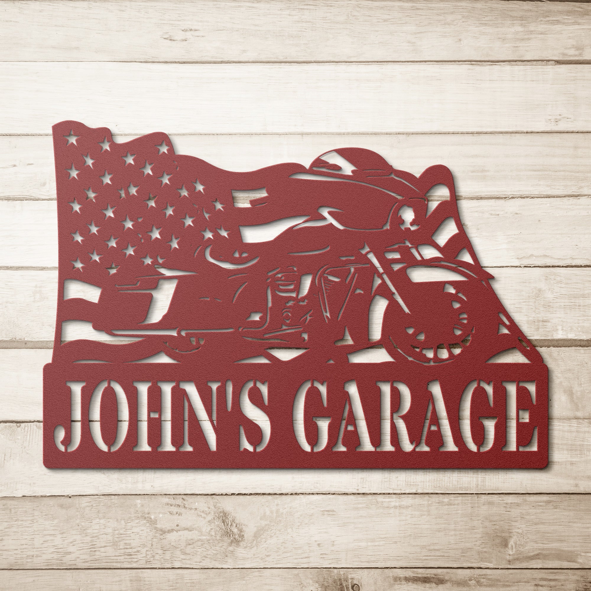 Personalized Street Glide Flag Sign - Cool Metal Signs