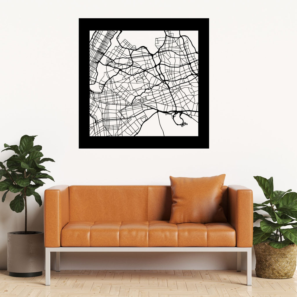 Personalized Street Map Sign - Cool Metal Signs