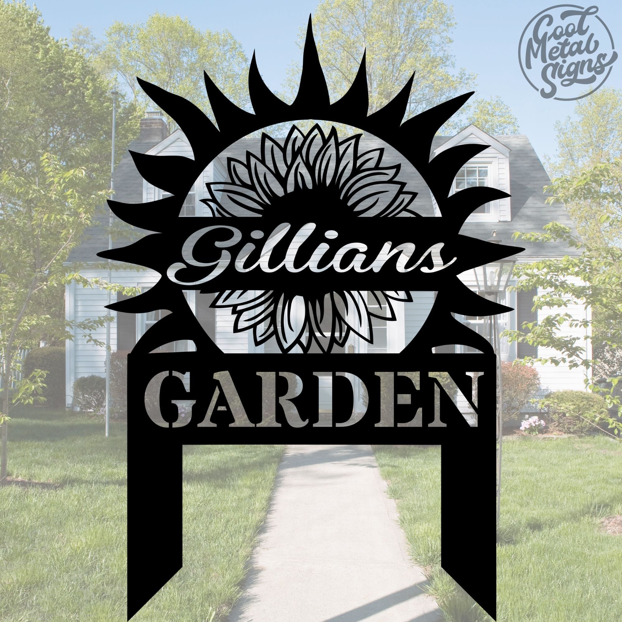 Personalized Sun Stake Sign - Cool Metal Signs